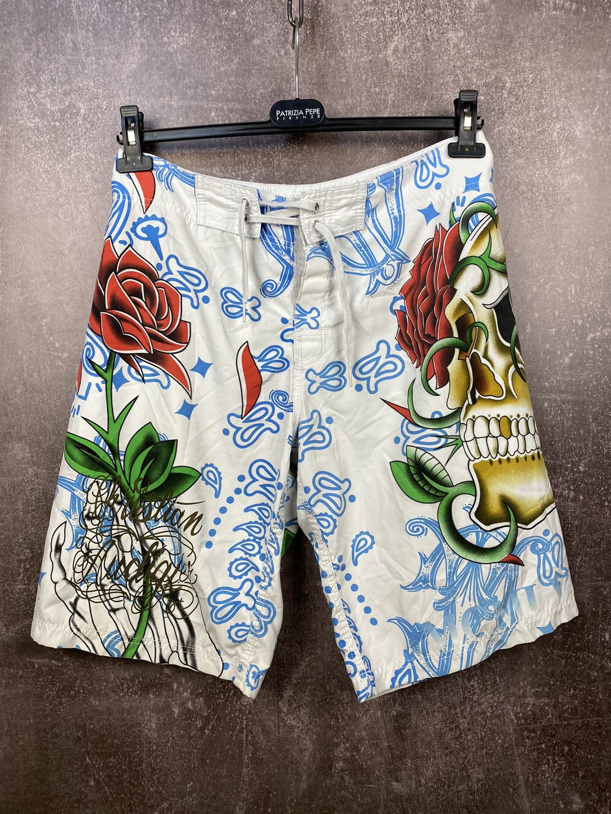 Christian Audigier × Ed Hardy × Vintage Ed hardy vintage rare logo shorts y2k Size US 32 / EU 48 - 1 Thumbnail