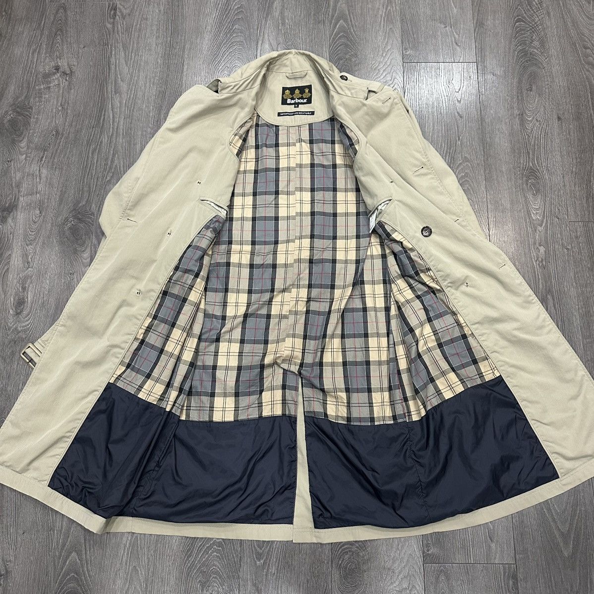 Barbour Barbour Maclennan Trench T1169 Waterproof Belted Coat Size US XL / EU 56 / 4 - 5 Thumbnail