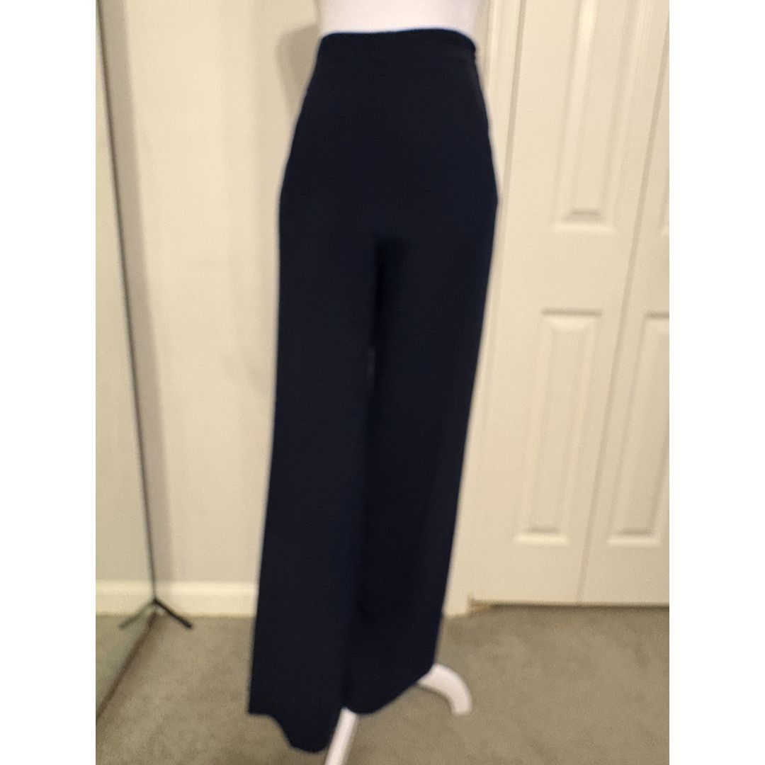 Roland Mouret Roland Mouret Blue Wide Leg High-Rise Pants – Size 2 Size 26" / US 2 / IT 38 - 3 Thumbnail