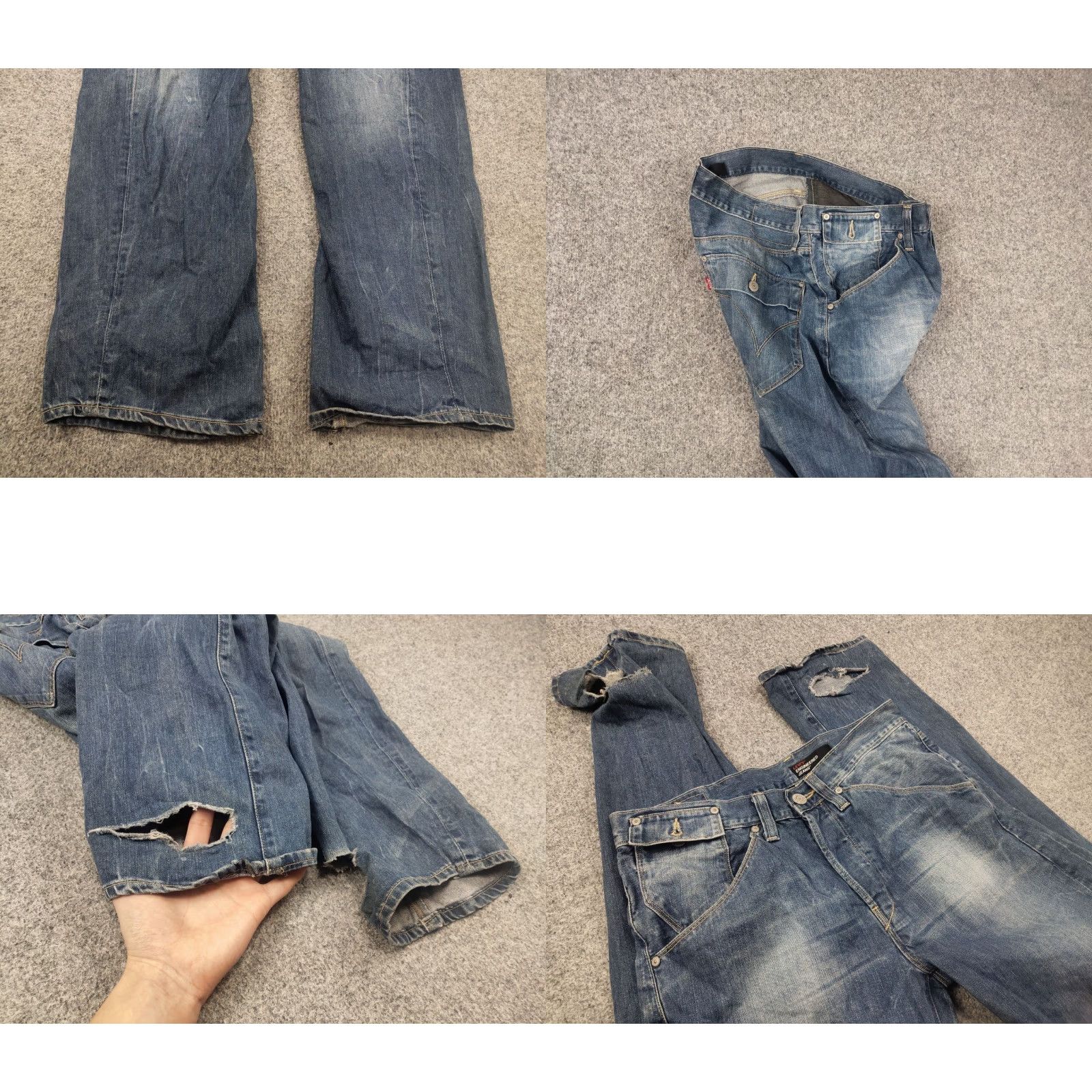 Levi's VINTAGE Levi's Engineered Jeans 90s Denim Distressed Medium Blue 32 Regular Mens 5-Pocket Size US 32 / EU 48 - 8 Thumbnail