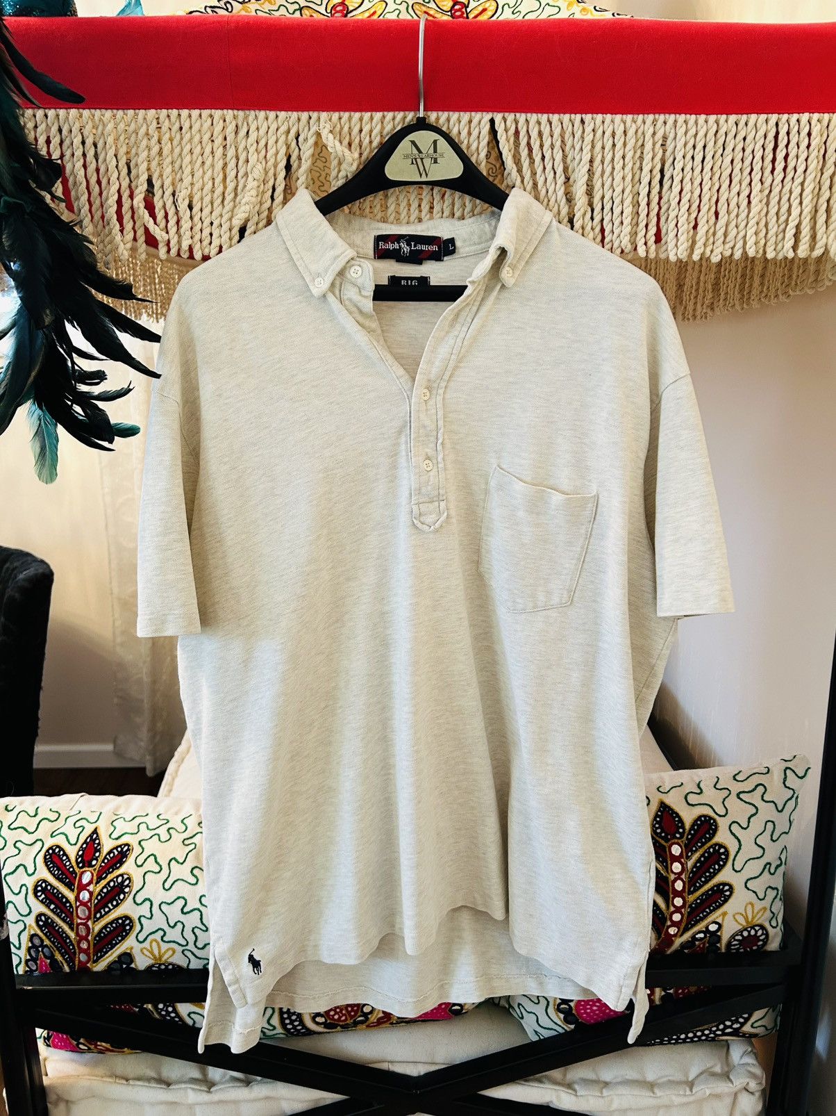 Polo Ralph Lauren Vintage 1980’s Polo by Ralph Lauren Single Stitch BIG Polo Size US XL / EU 56 / 4 - 2 Thumbnail