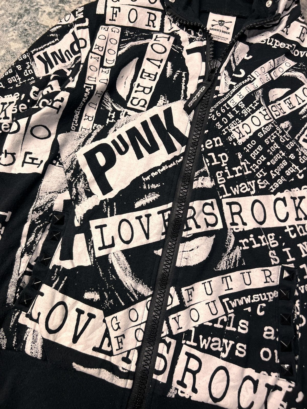 Hysteric Glamour Super Lovers Fullprint Punk Black Hoodie Size US M / EU 48-50 / 2 - 8 Thumbnail