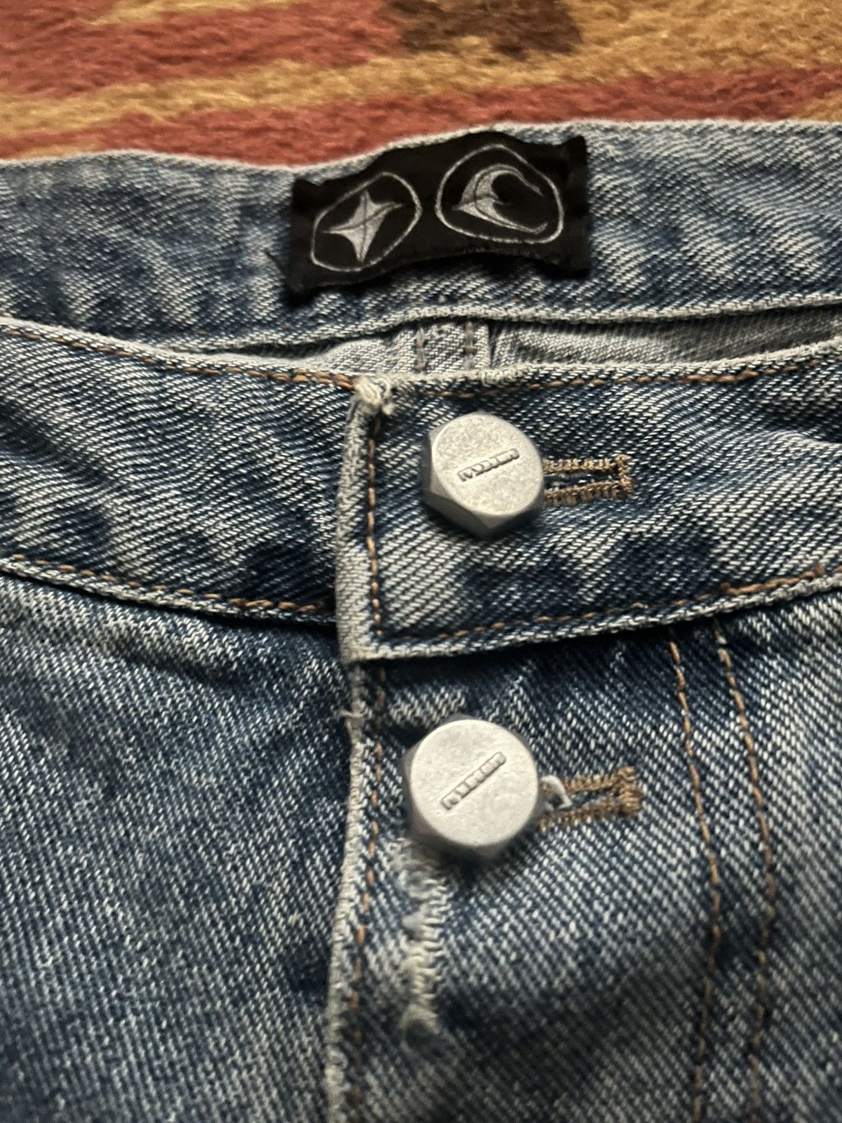 Thug Club Thug Club - Leather Washing Denim Pants War Ver Size US 31 - 4 Thumbnail