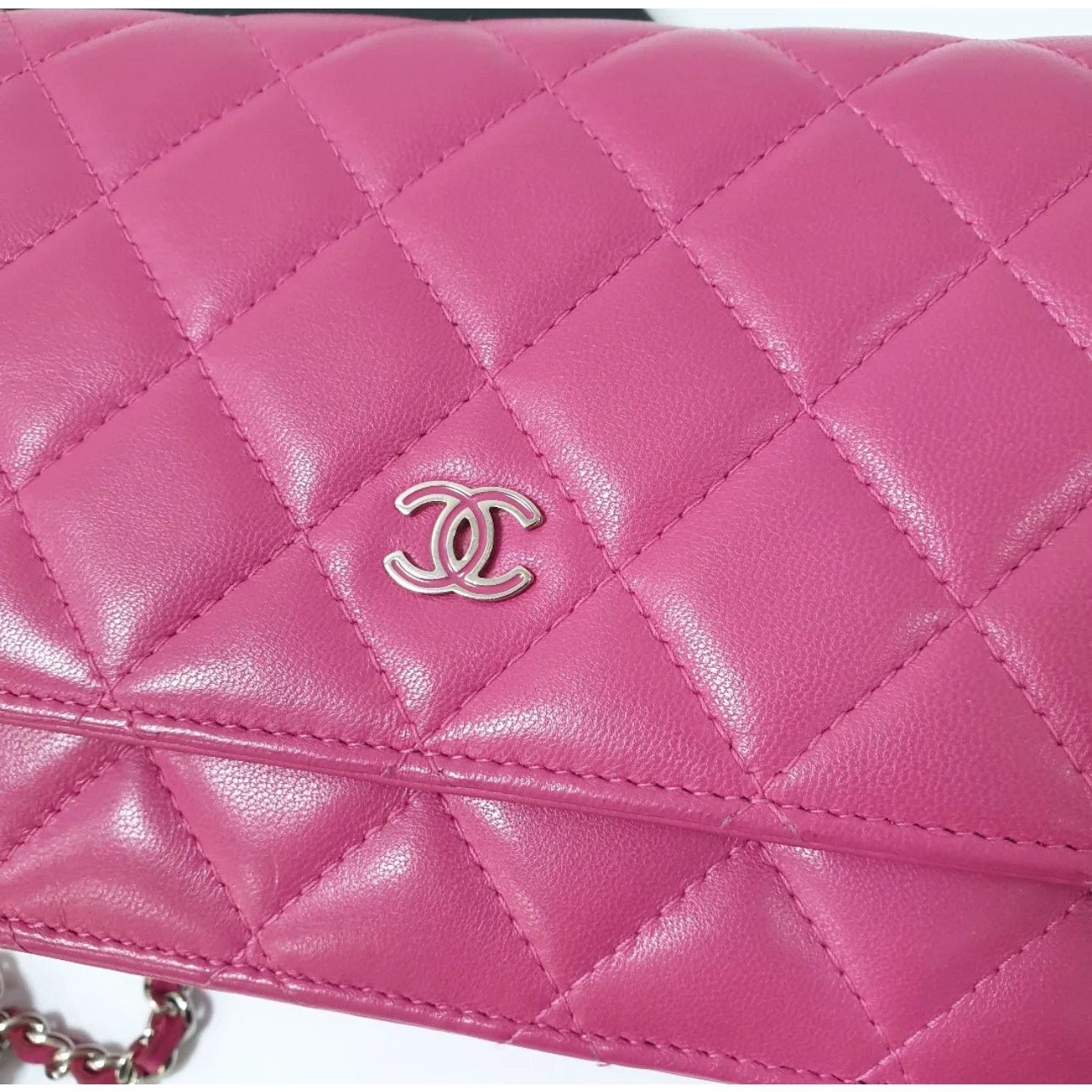 Chanel Chanel Wallet On Chain Pink Leather Size ONE SIZE - 2 Thumbnail