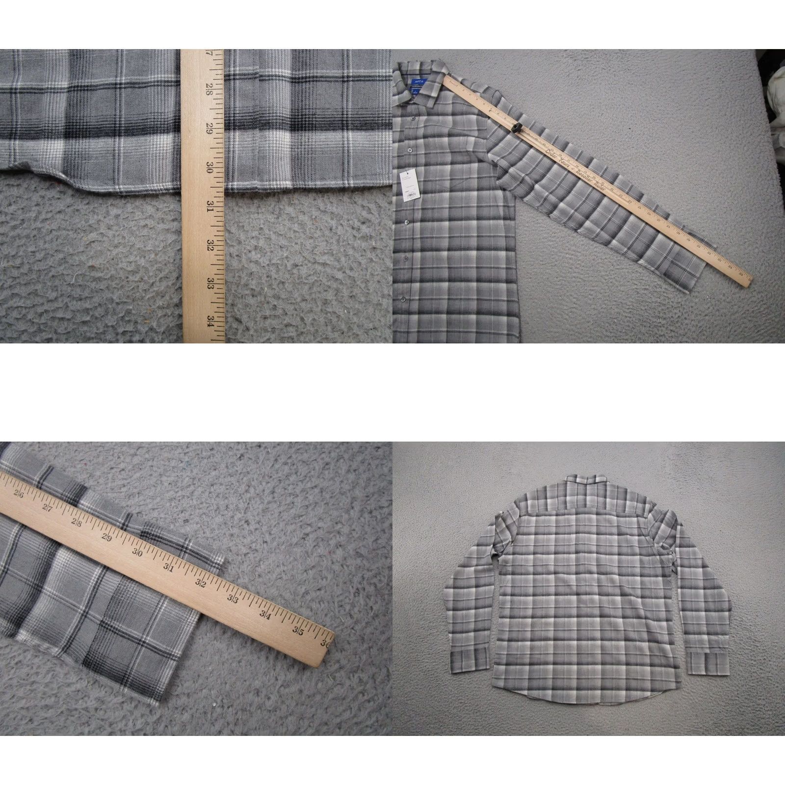 Apt. 9 Apt 9 Button Up Shirt Plaid Cotton Blend Size L Regular Modern Mens Shirt Buttons Autumn Style Size US L / EU 52-54 / 3 - 8 Thumbnail