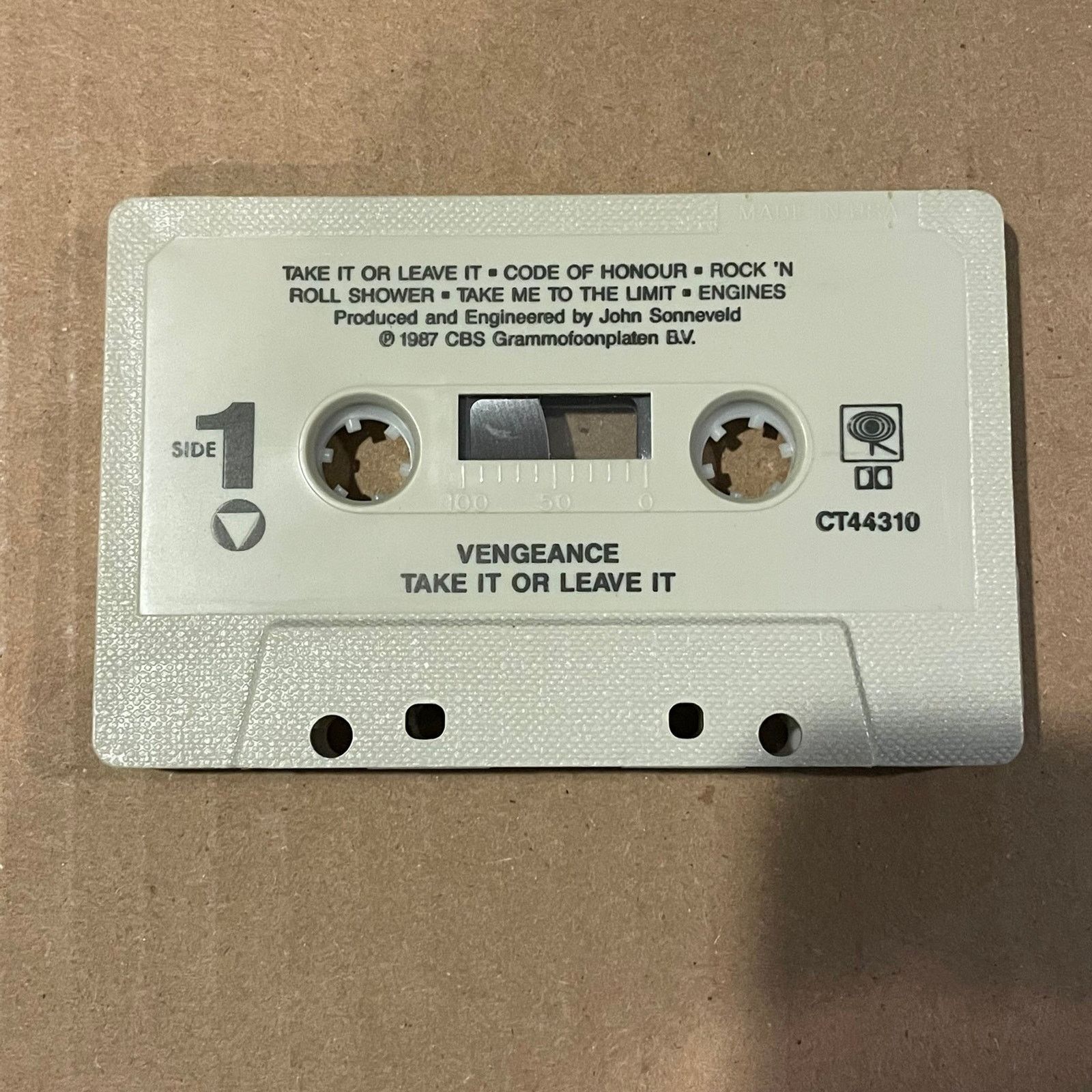 Columbia Vengeance - Take It Or Leave It Cassette Tape album metal Size ONE SIZE - 4 Thumbnail