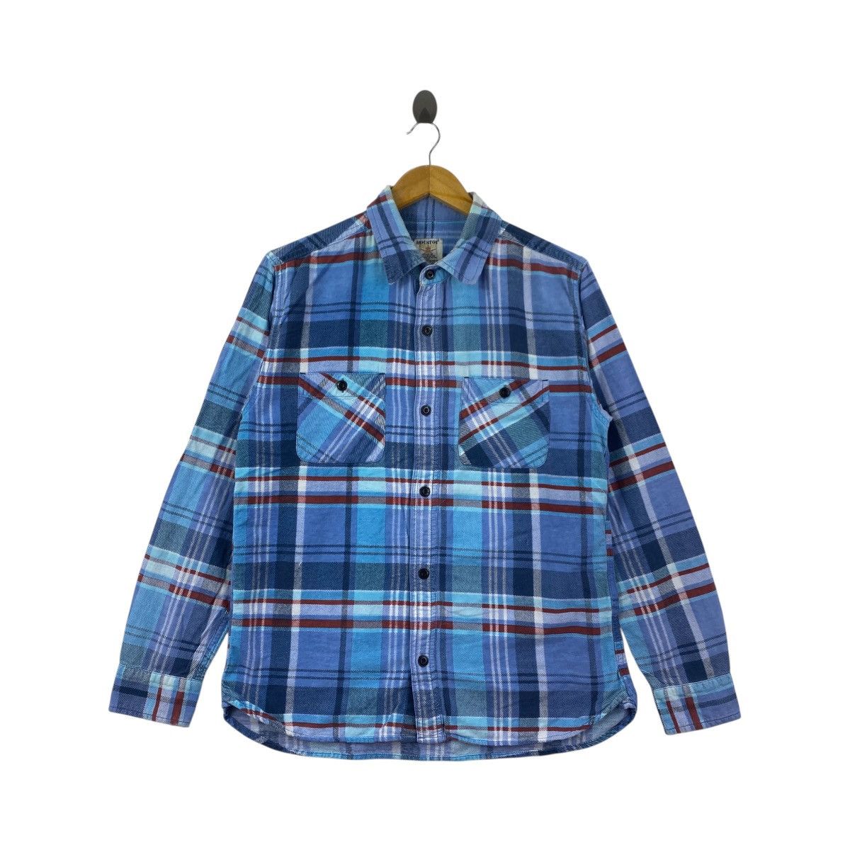 Vintage Vintage 90s HOUSTON Flannel Shirt Checkered Western Size US XL / EU 56 / 4 - 1 Thumbnail