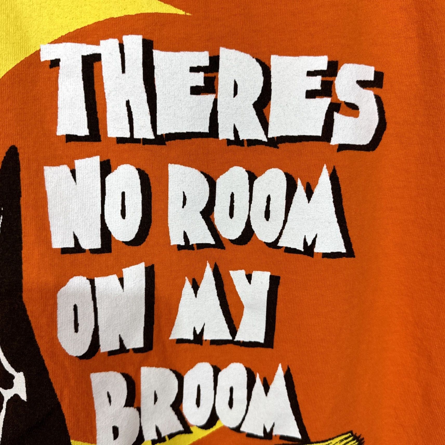 Vintage VINTAGE AllStyle Halloween Graphic T-Shirt Medium Orange 90s Witch Mens Size US M / EU 48-50 / 2 - 7 Thumbnail