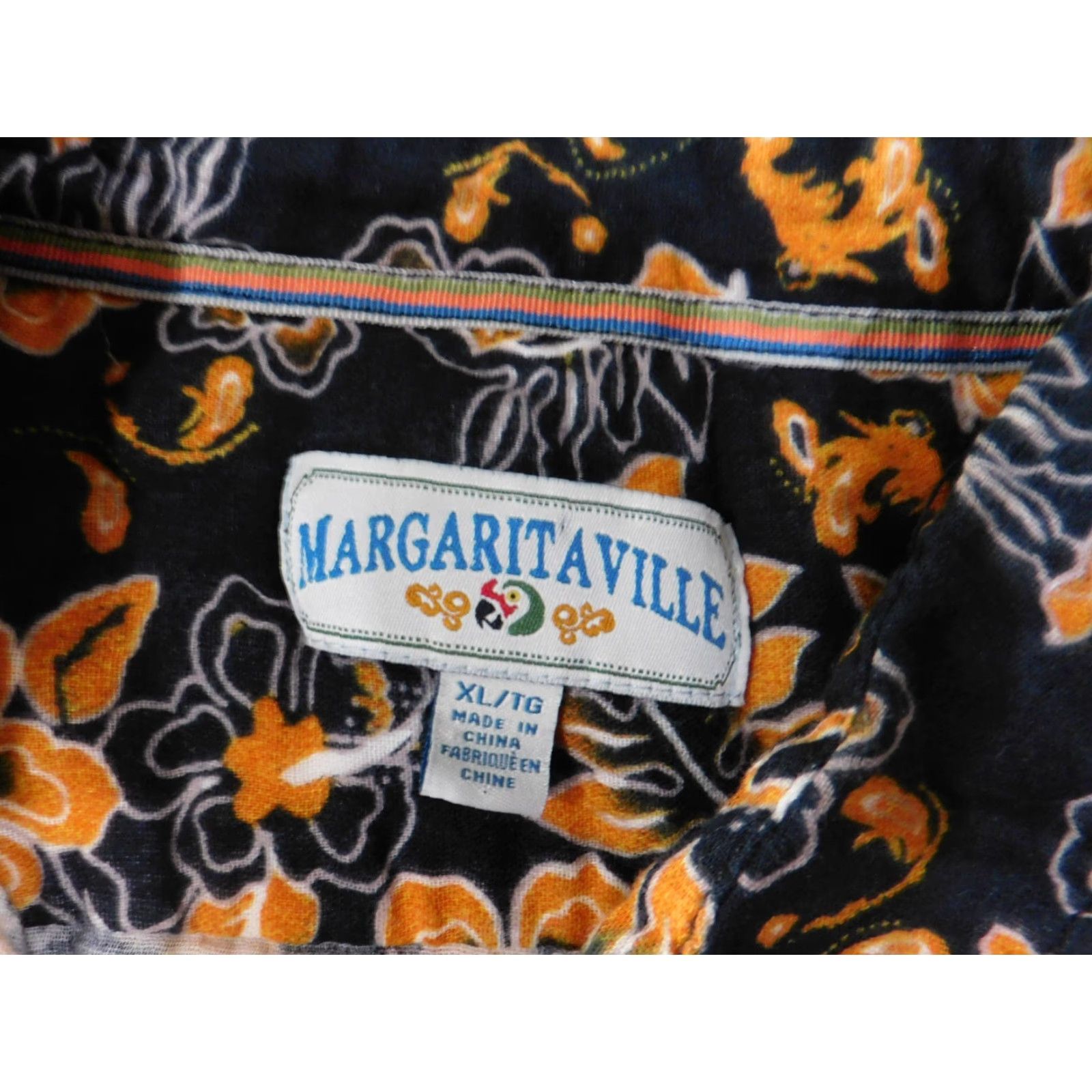 Vintage Margaritaville Shirt XL Mens Blue Floral Hawaiian Button Up Island Casual VINTAGE? Size US XL / EU 56 / 4 - 5 Thumbnail
