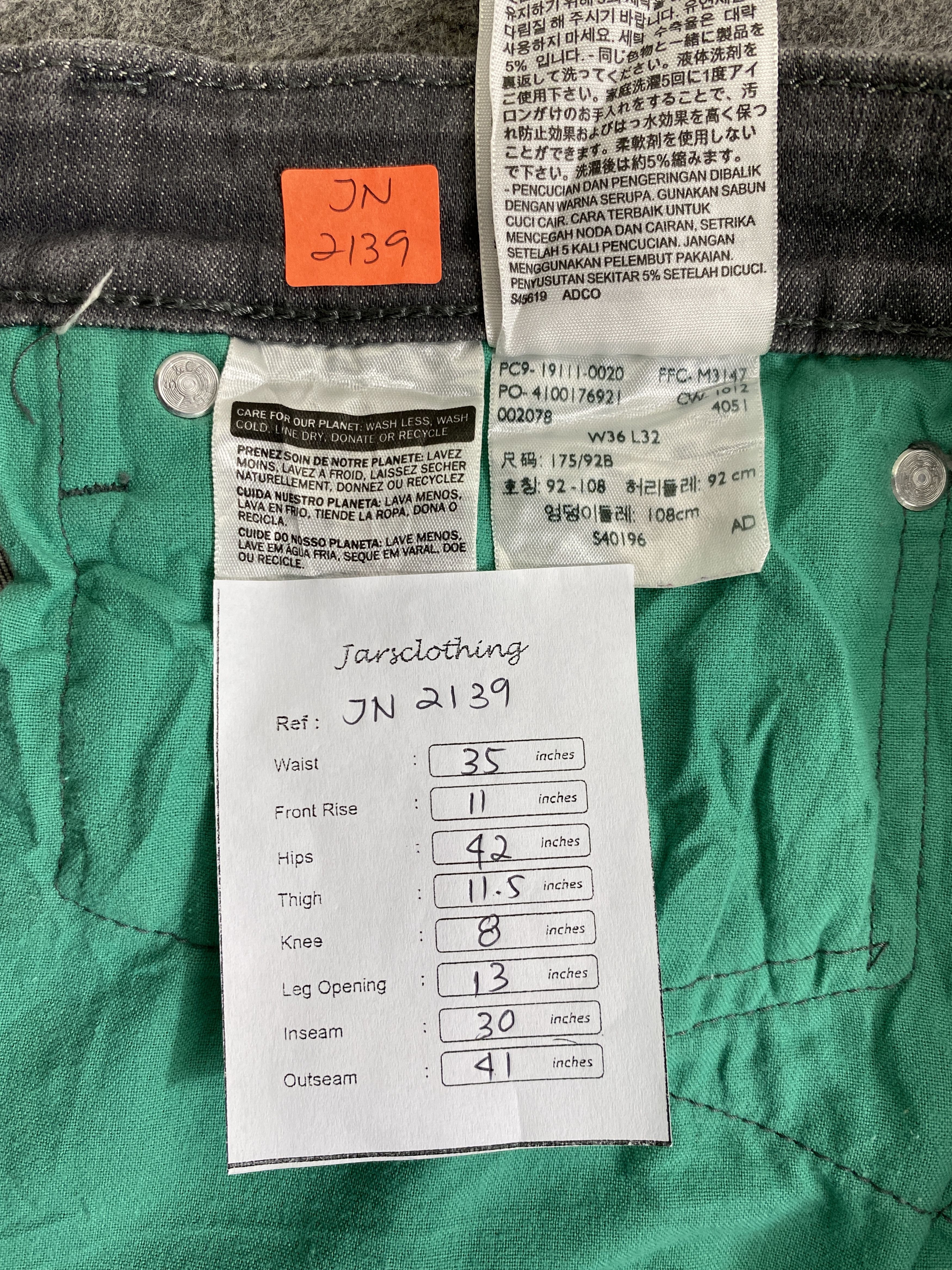 Levi's Grey Vintage Levi's 511 Jeans 35x30 Denim -JN2139 Size US 35 - 10 Thumbnail