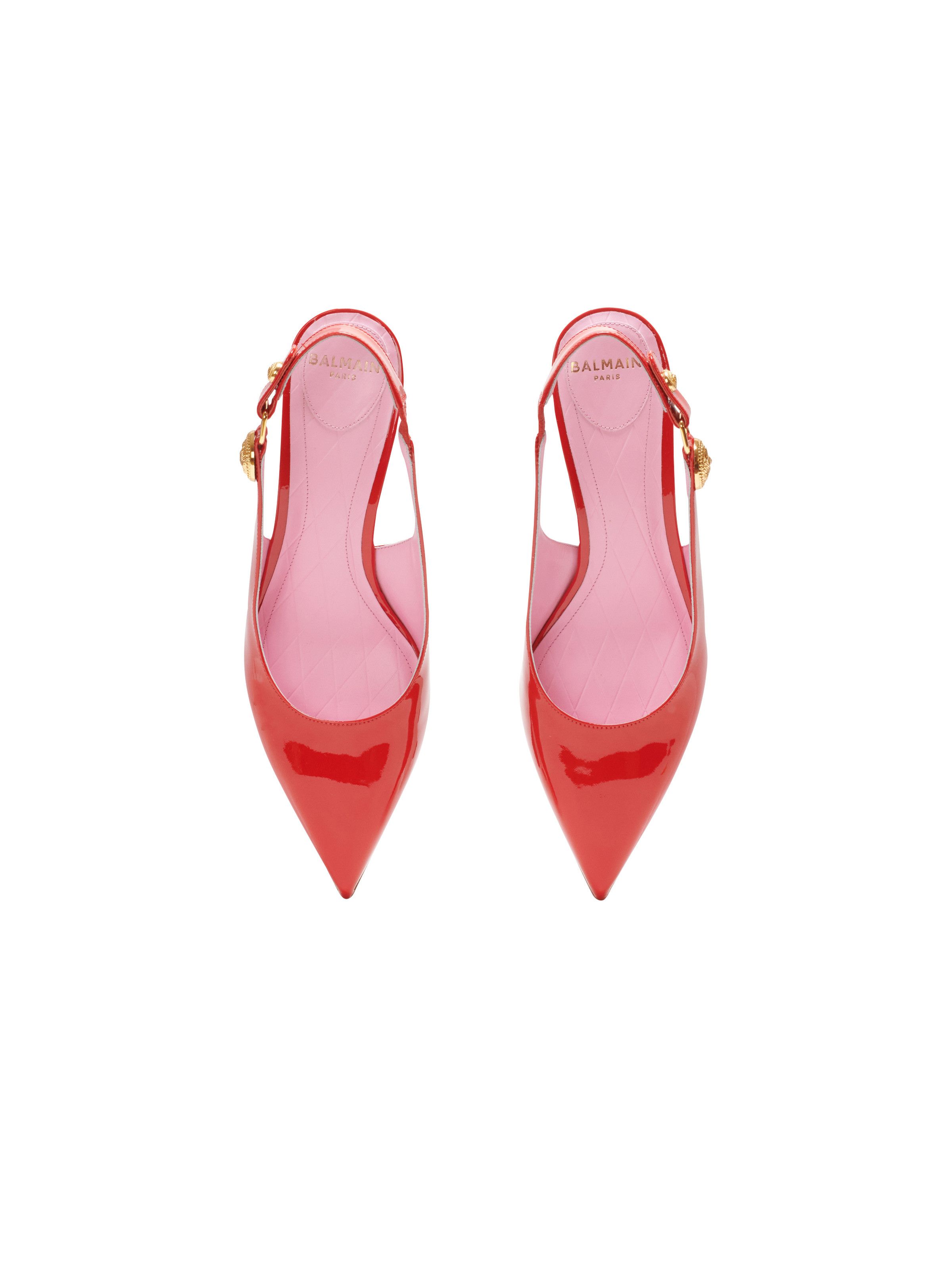 Balmain o1s1wg110925 Eva Patent Leather Slingback Pump in Red Size US 5 / IT 35 - 2 Thumbnail