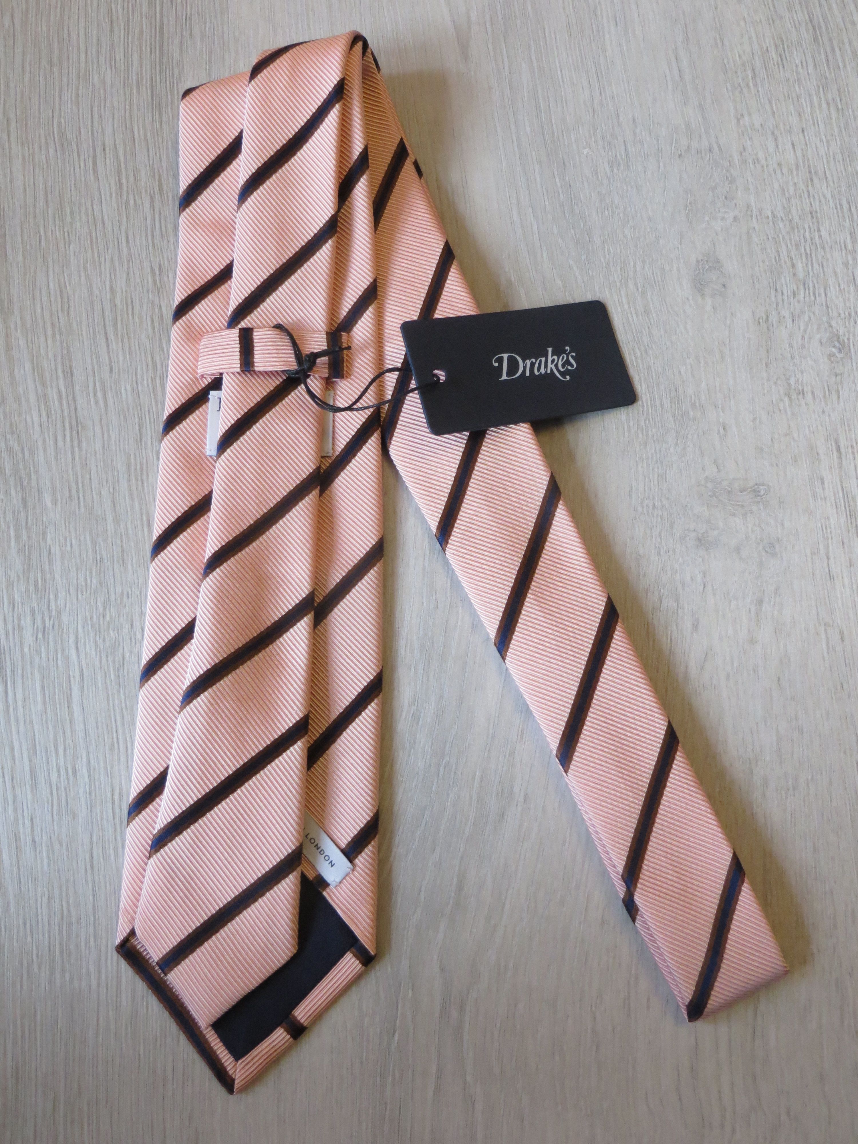 Drake's × Kingsman PNK STRIPPED KINGSMAN TIE Size ONE SIZE - 4 Thumbnail