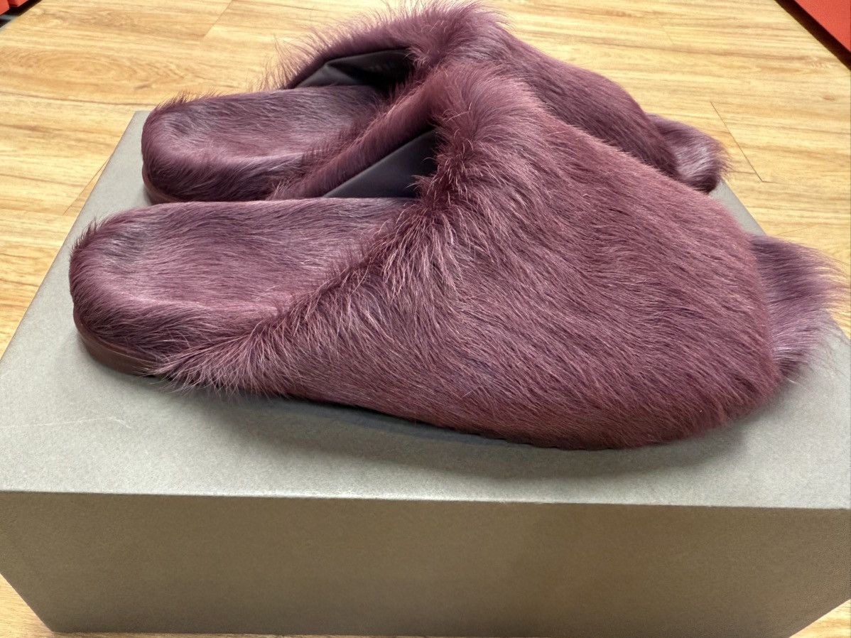 Rick Owens Rick Owens Amethyst Pony Hair Granolas Slides Size US 9.5 / EU 42-43 - 4 Thumbnail