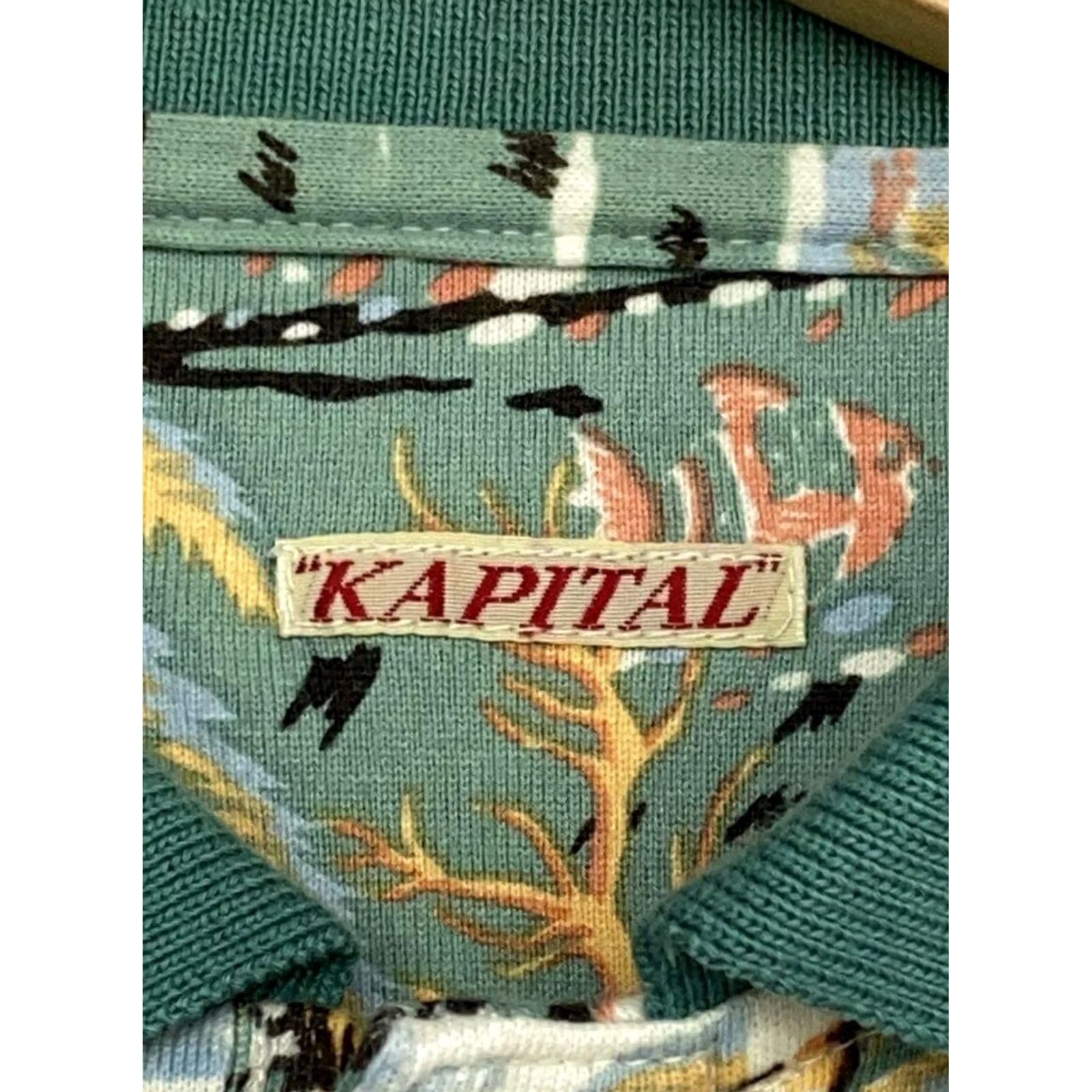 Kapital KAPITAL Polo Shirt Green Cotton Men's All-over pattern Casual Size 4 Size US XL / EU 56 / 4 - 3 Thumbnail