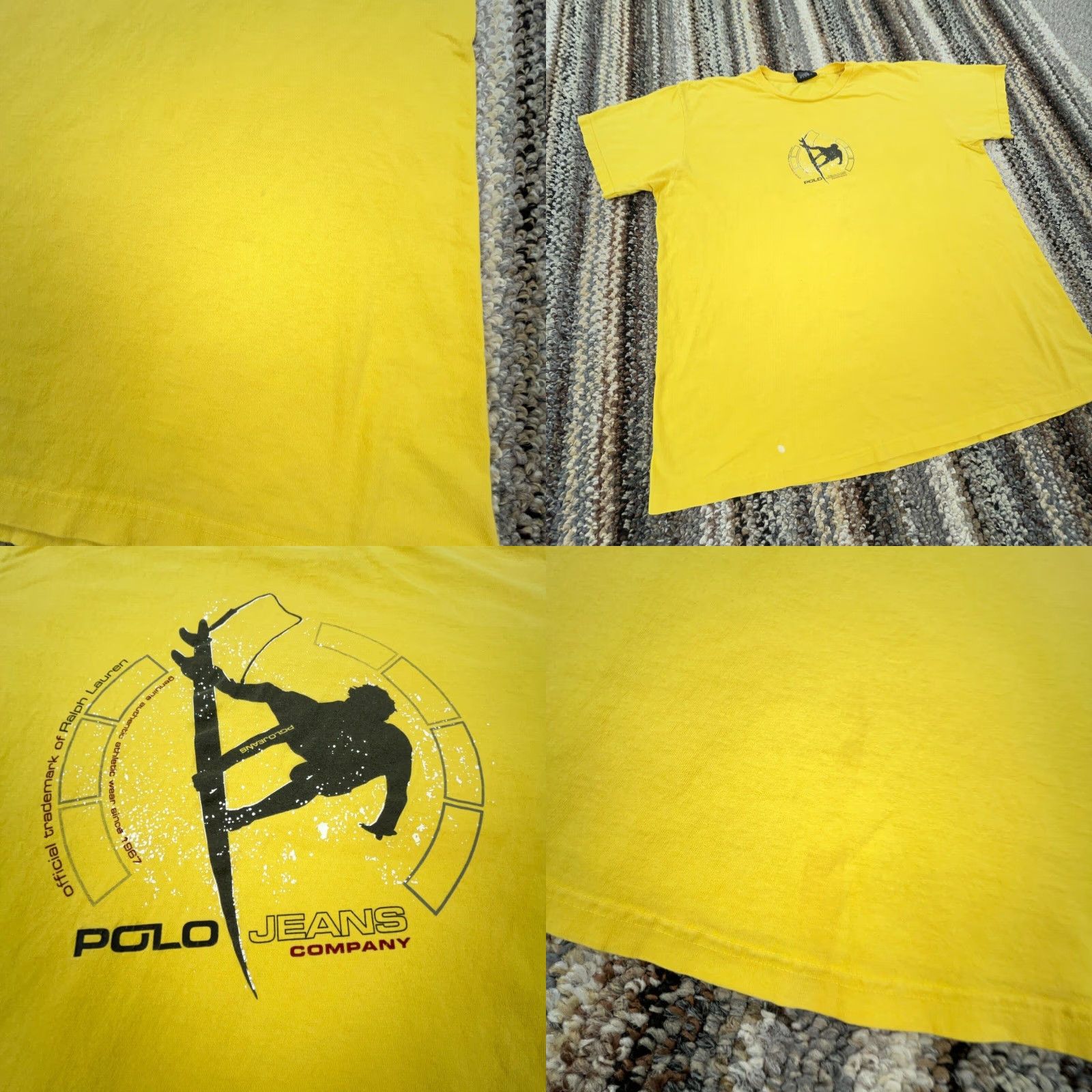 Polo Ralph Lauren VINTAGE Polo Ralph Lauren Shirt Men Large Yellow Surfing T-Shirt Y2K Size US L / EU 52-54 / 3 - 8 Thumbnail