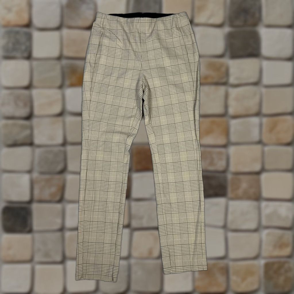 Rag & Bone rag & bone Pants Women 6 Brown Glen Plaid Stretch High Rise Back Zip Tapered Leg Size 28" / US 6 / IT 42 - 1 Thumbnail