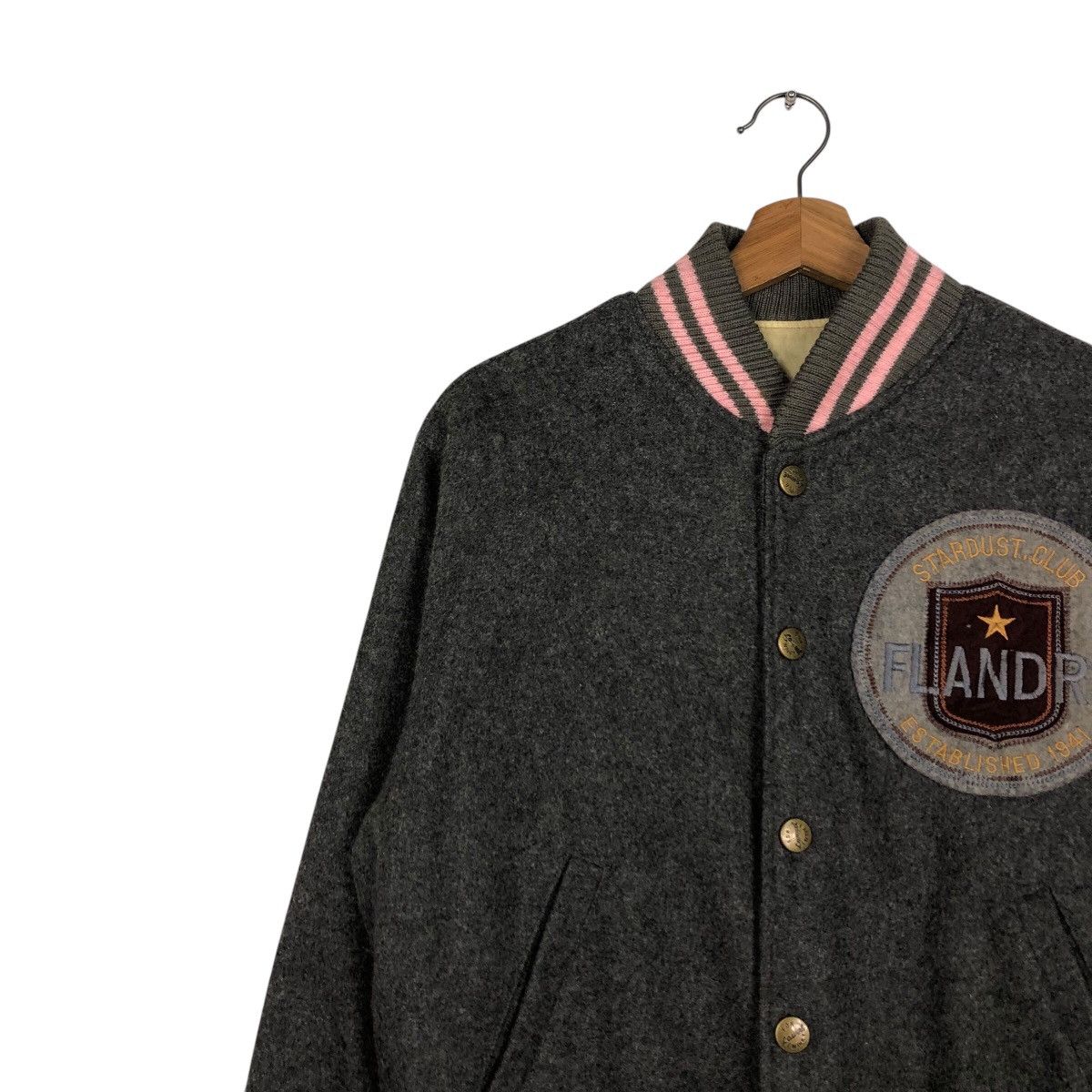 Japanese Brand 📌Vintage Varsity Bomber Jacket Wool Flandre Issey Miyake Size US M / EU 48-50 / 2 - 8 Thumbnail