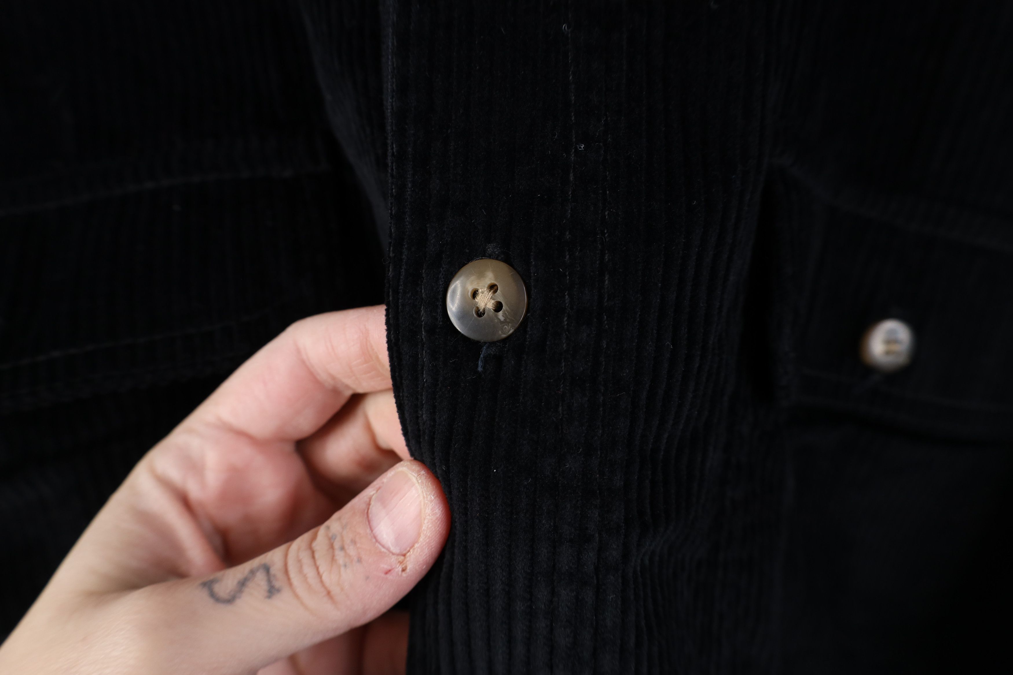 Vintage Vintage 90s Y2K Streetwear Button Shirt Jacket Black Size US L / EU 52-54 / 3 - 8 Thumbnail