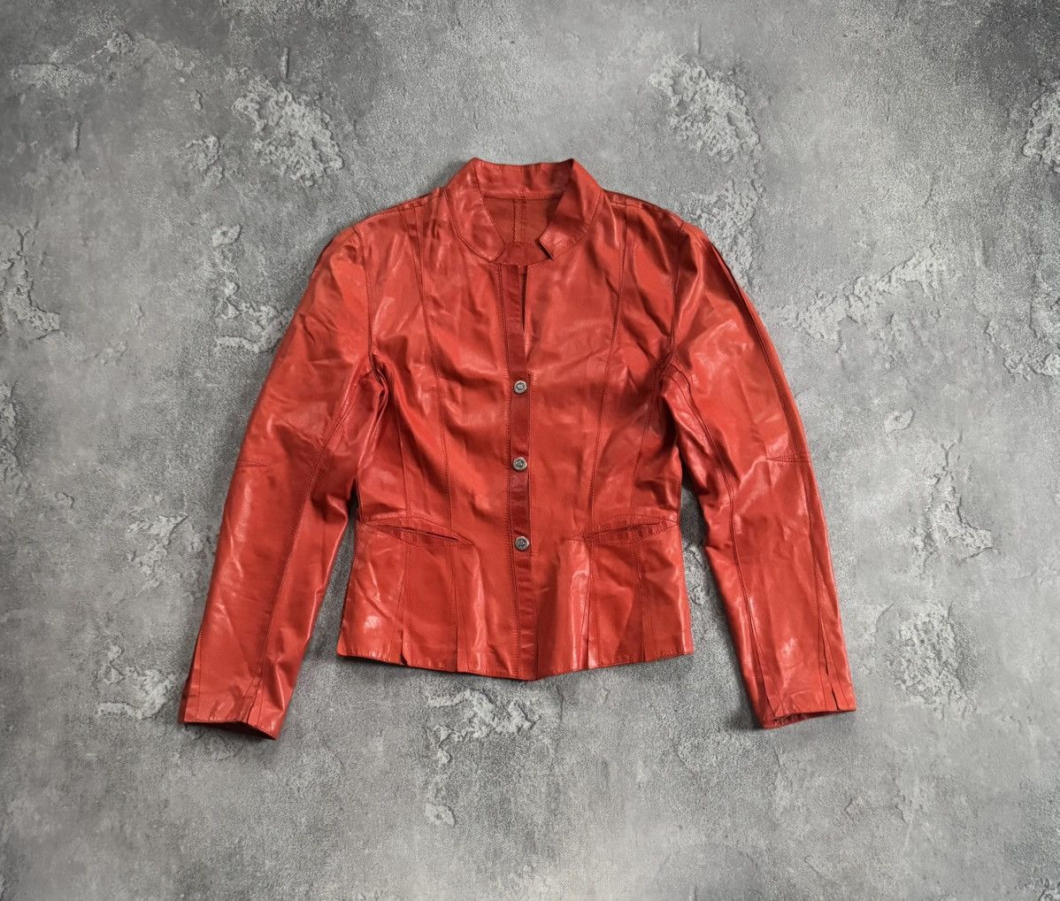 Genuine Leather Sylvie Schimmel 40size france 🇫🇷 leather Avantgarde jacket Size M / US 6-8 / IT 42-44 - 5 Thumbnail