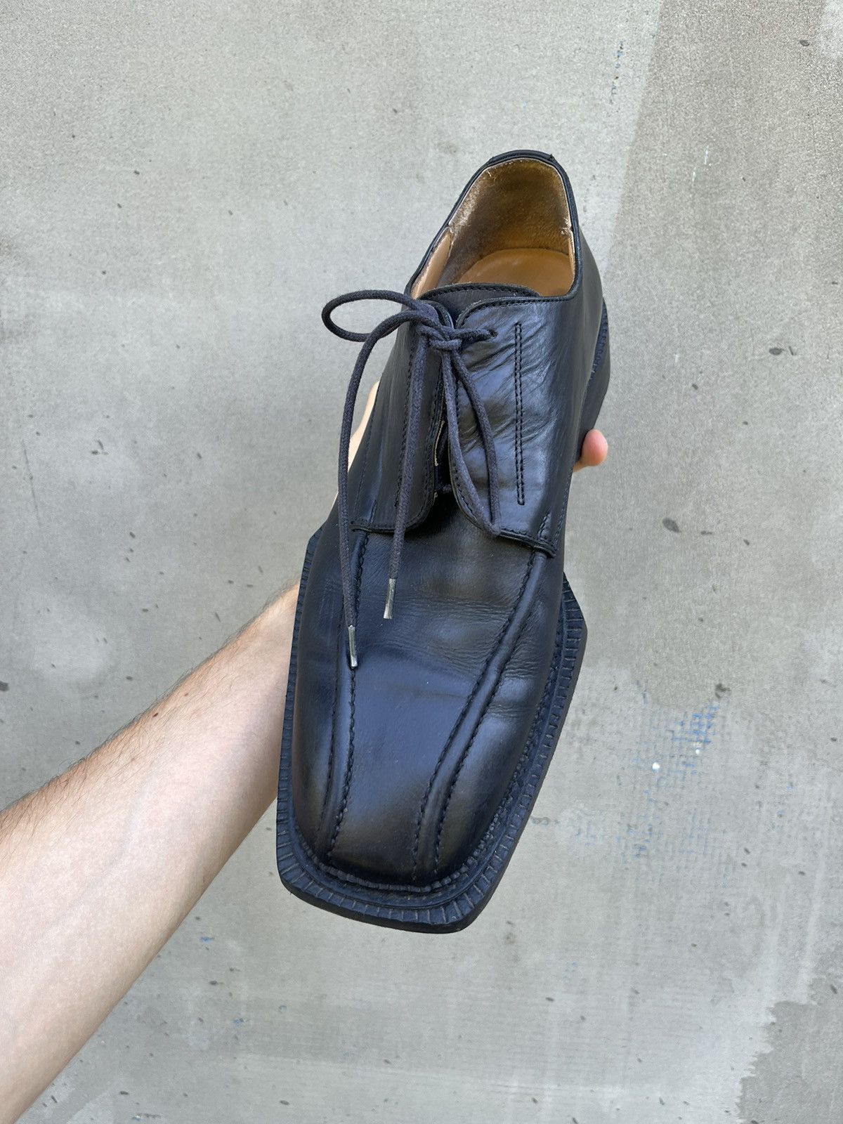 Other Avant Garde Square Sole Balenciaga Style Leather Shoes Opium Size US 10 / EU 43 - 3 Thumbnail