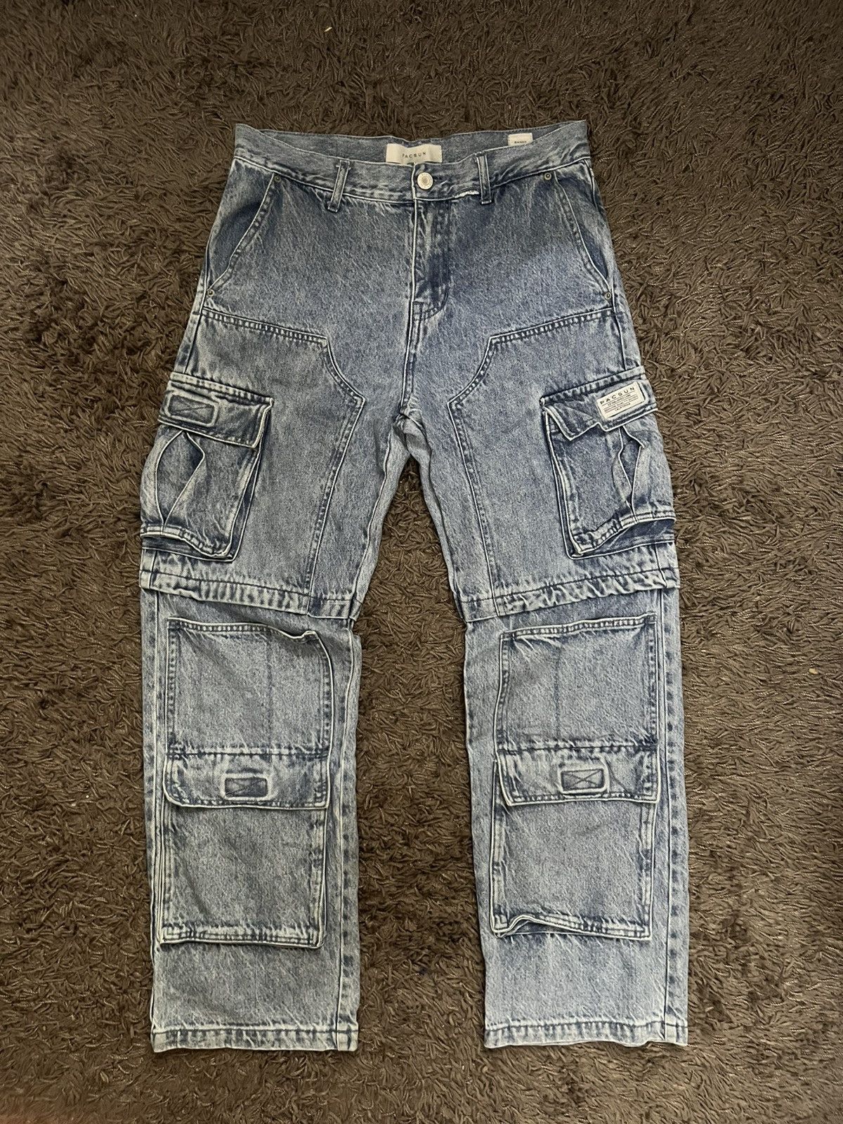 Pacsun 1990s Pacific Sunwear cargo baggy multi pocket #I Size US 30 / EU 46 - 5 Thumbnail