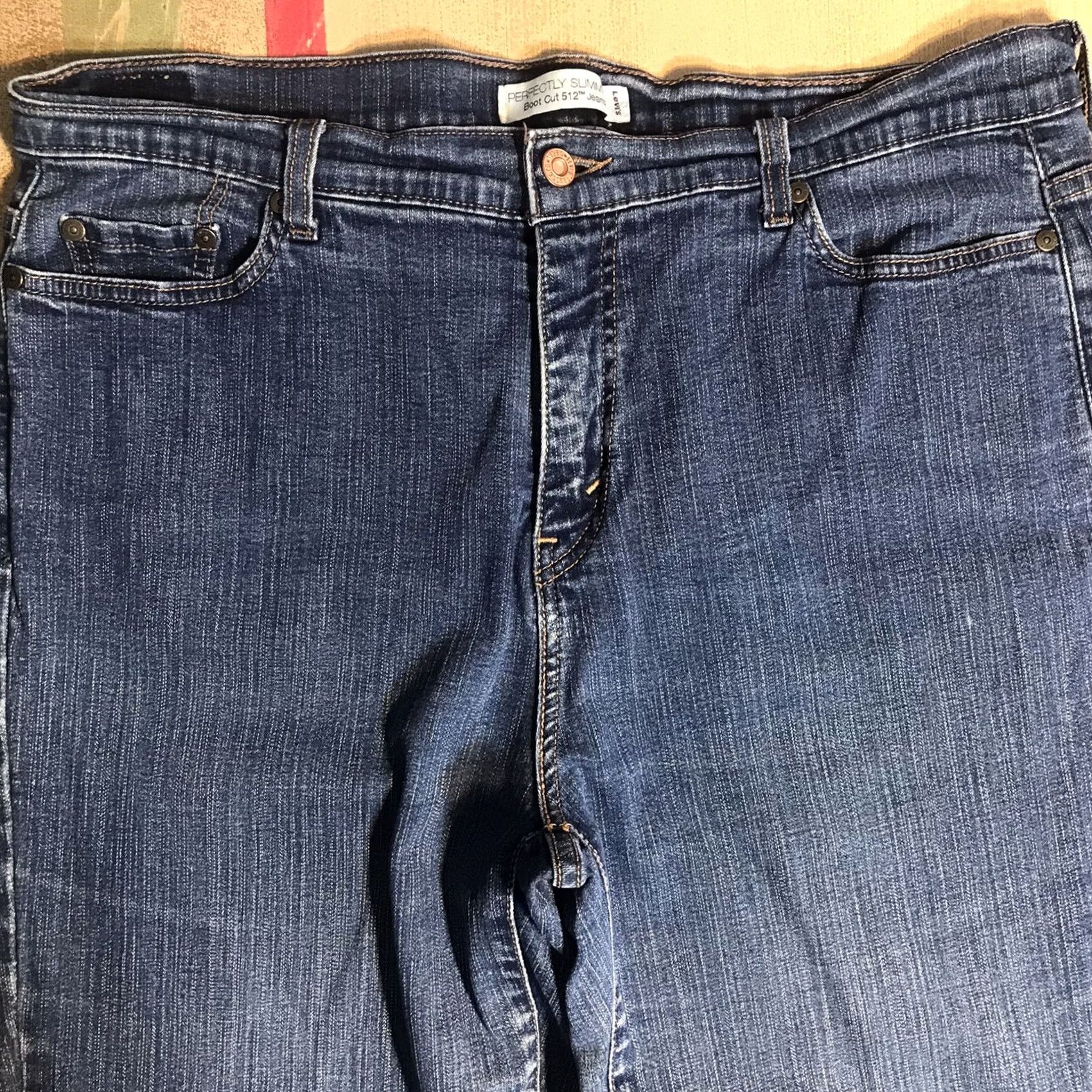 Levi's VINTAGE Levi's 512 Jeans Womens Regular Slim Straight 18 Inseam 26 Blue Denim 100% Cotton Bohemian 80s 90s Classic Hemmed Size 40" / US 18 - 4 Thumbnail