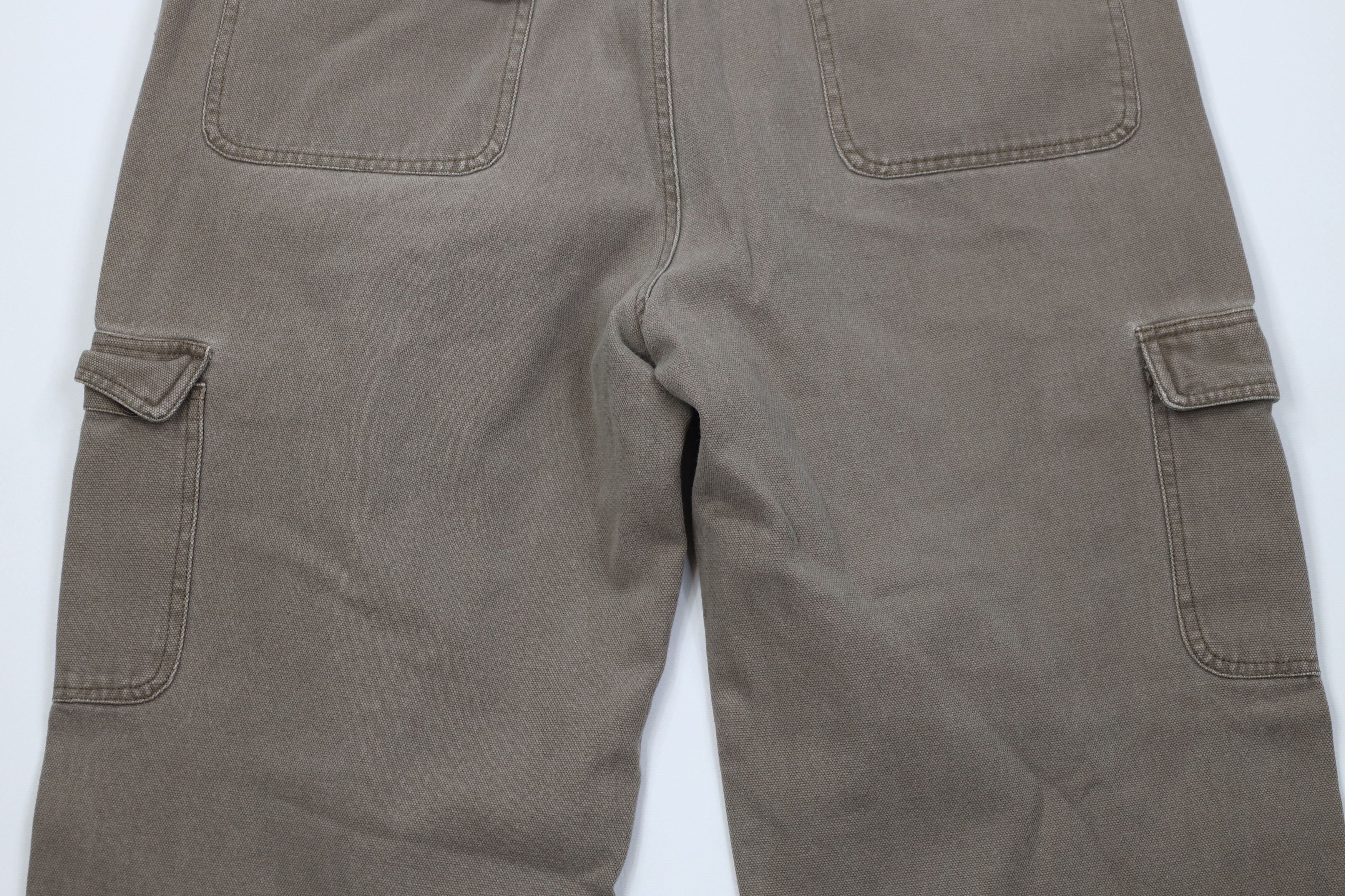 Cabelas Vintage 90s Cabelas Heavy Canvas Wide Leg Cargo Pants Brown Size US 38 / EU 54 - 11 Thumbnail