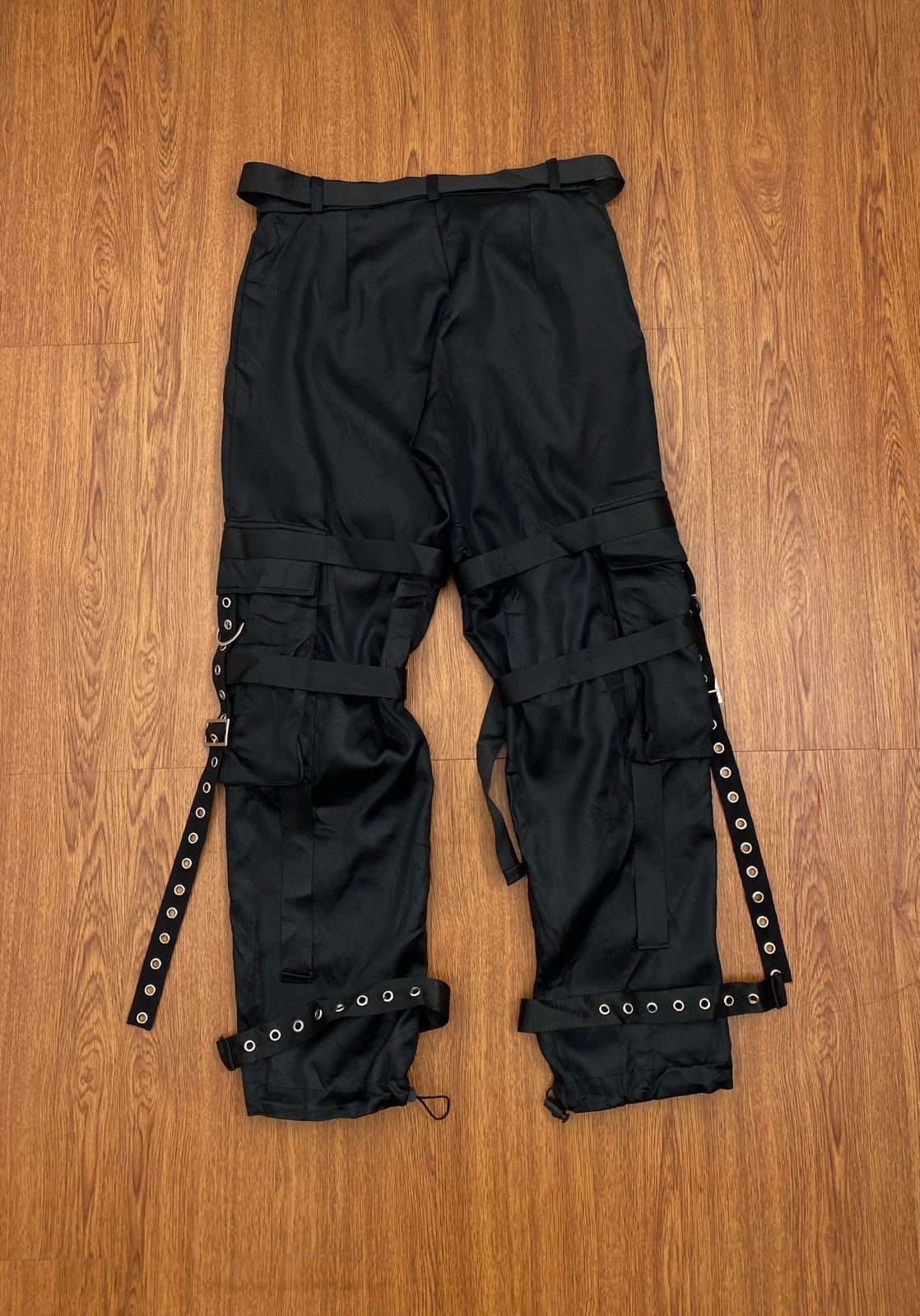 If Six Was Nine × Japanese Brand × Le Grande Bleu (L.G.B.) Black Tactical Bondage Pants Size US 30 / EU 46 - 2 Thumbnail