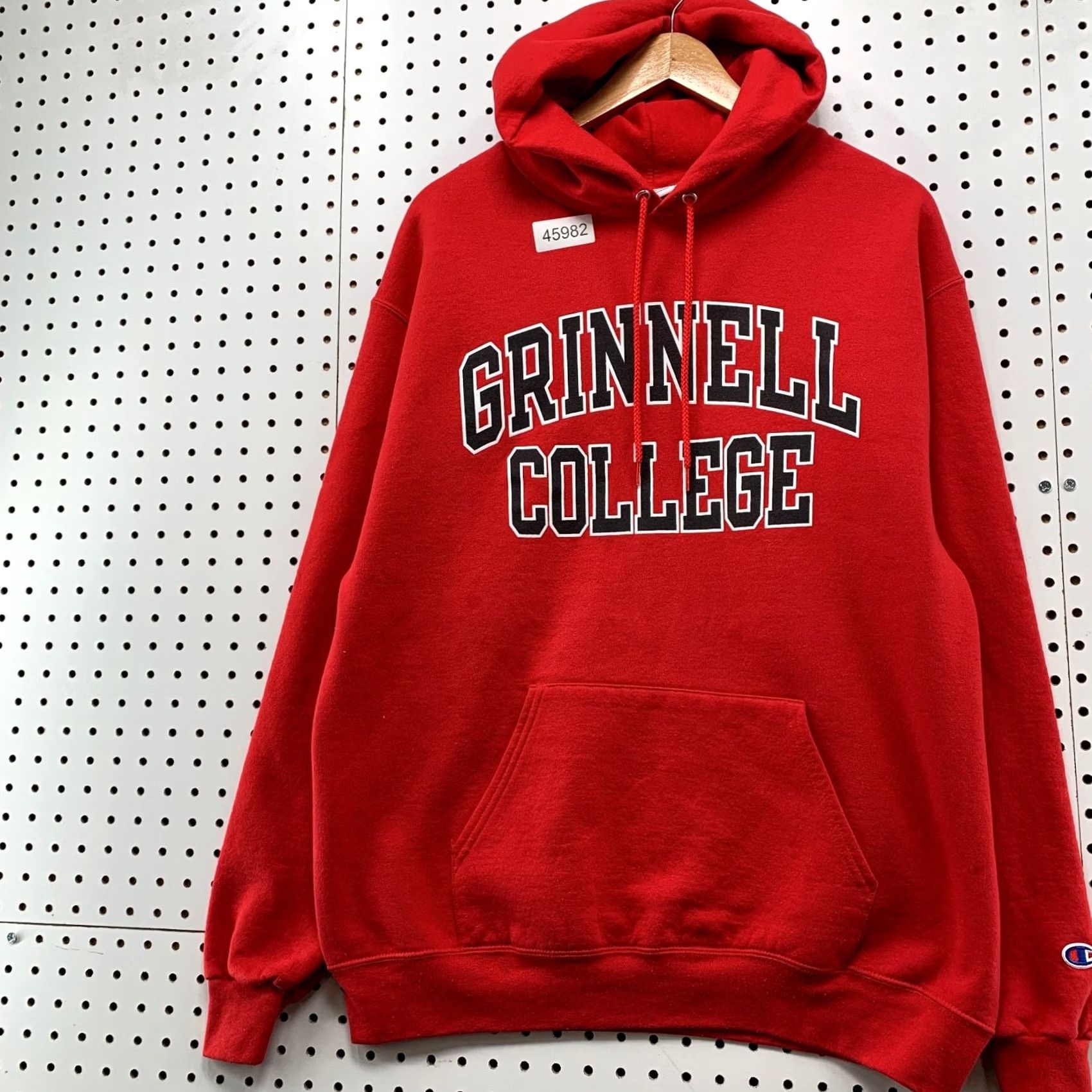 Champion Nike Grinnell College Sweatshirt Hoodie Mens Large Red Hooded Pullover Champion Fleece Size US L / EU 52-54 / 3 - 3 Thumbnail