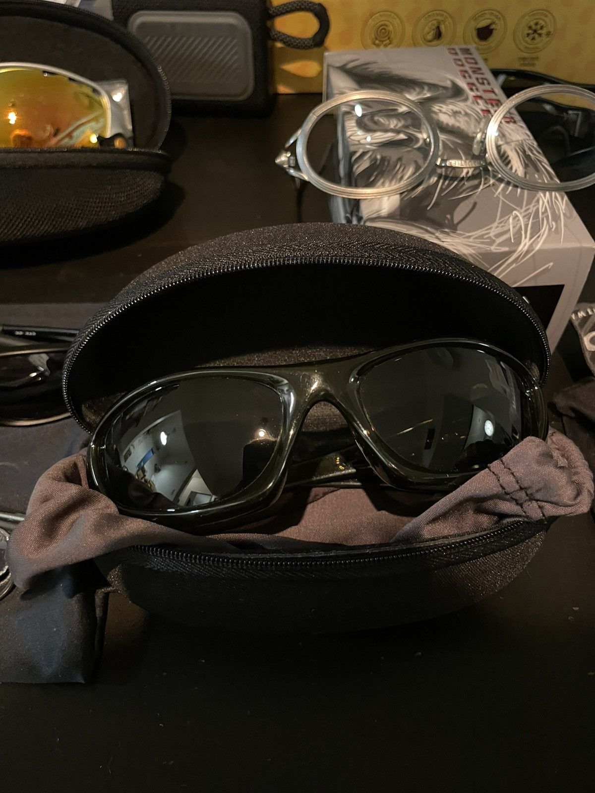 Oakley OAKLEY MONSTER DOG Dark Translucent OLIVE SUNGLASSES