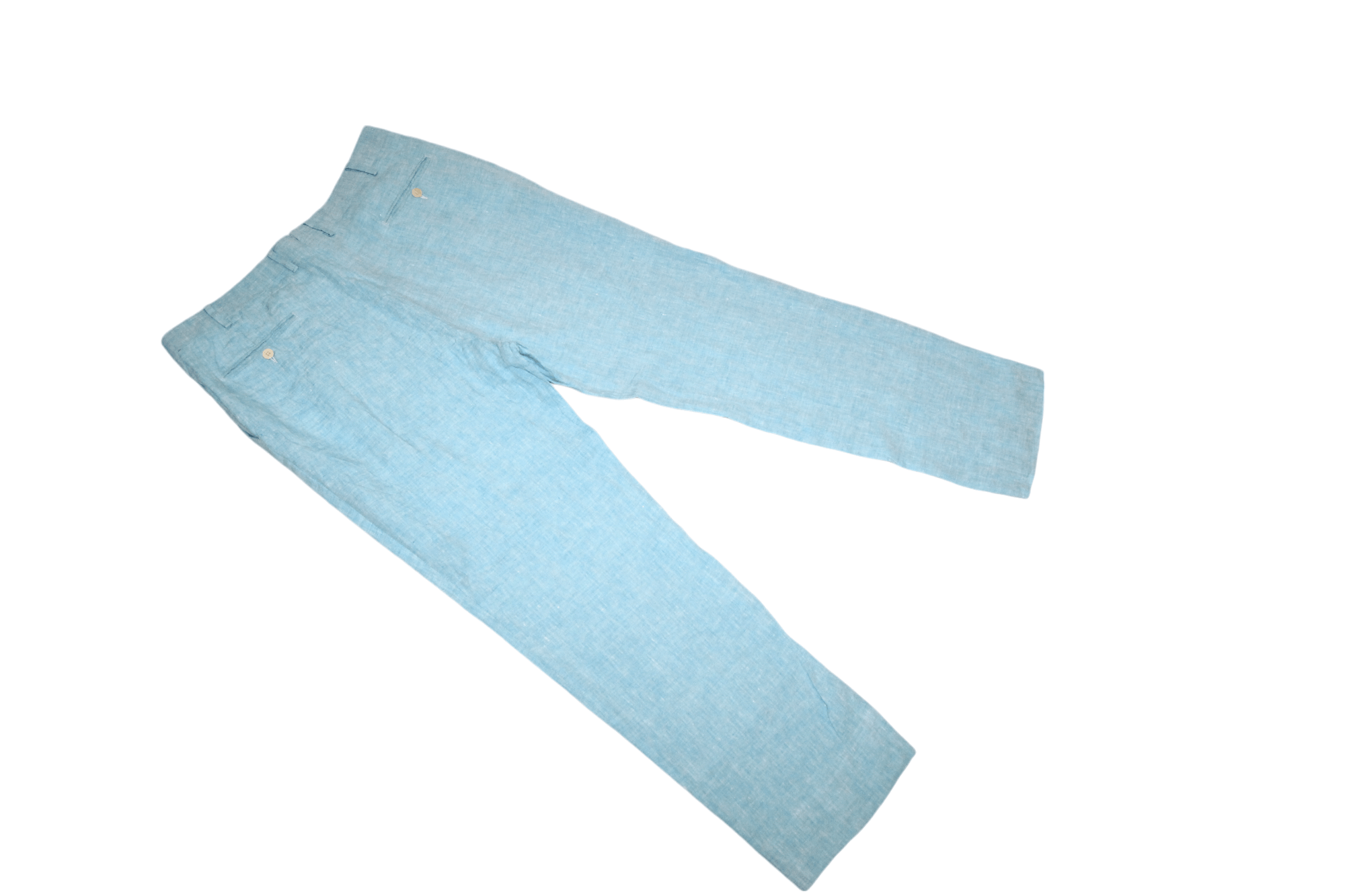 Eidos Napoli Gaiola Napoli x Massa Capri Aquamarine Pure Linen Trousers Size US 40 / EU 56 - 10 Thumbnail