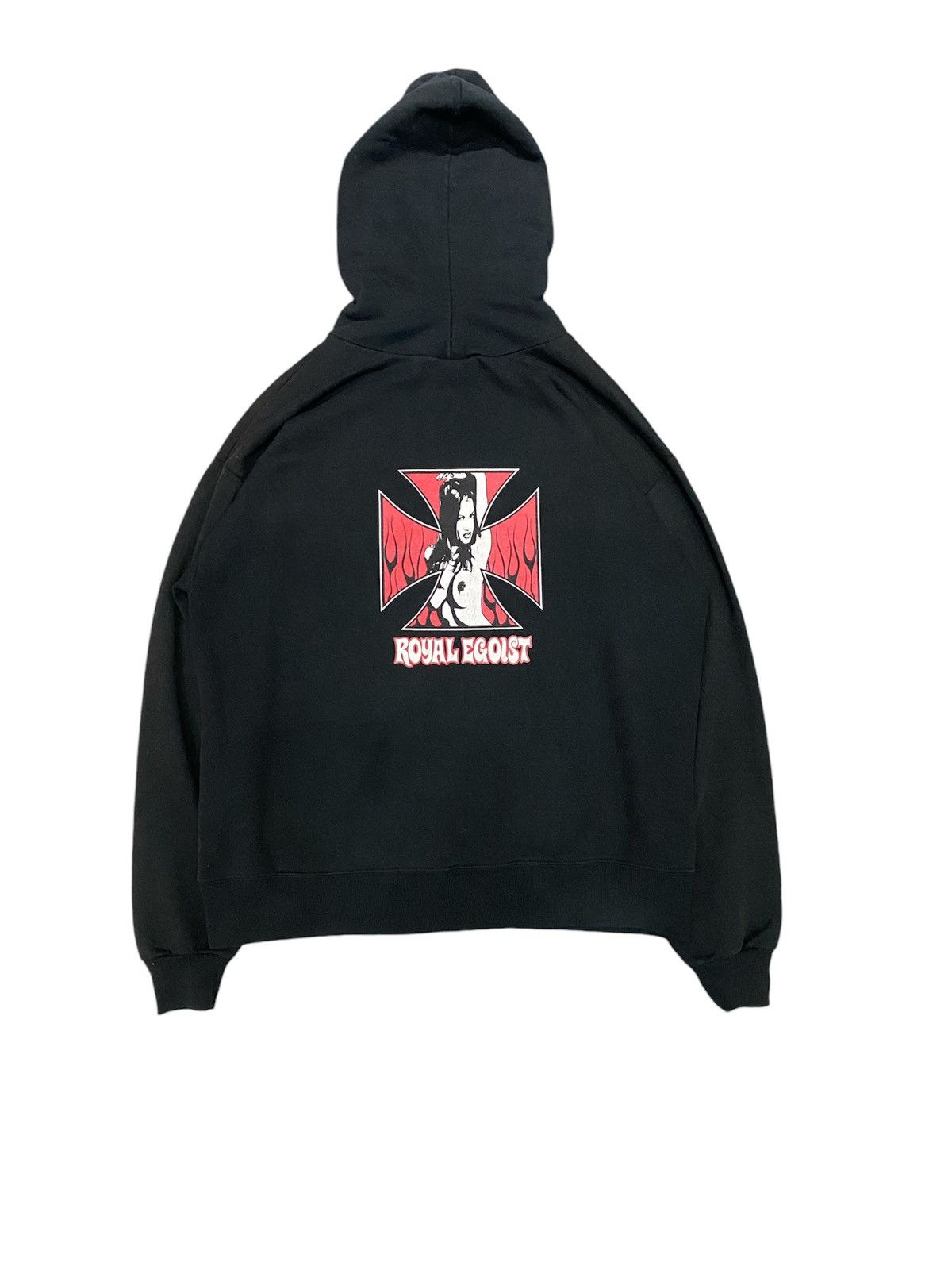 Japanese Brand 1990s 🔥ROYAL EGOIST Pin Up Cross fire flames hysteric cospa Size US M / EU 48-50 / 2 - 3 Thumbnail