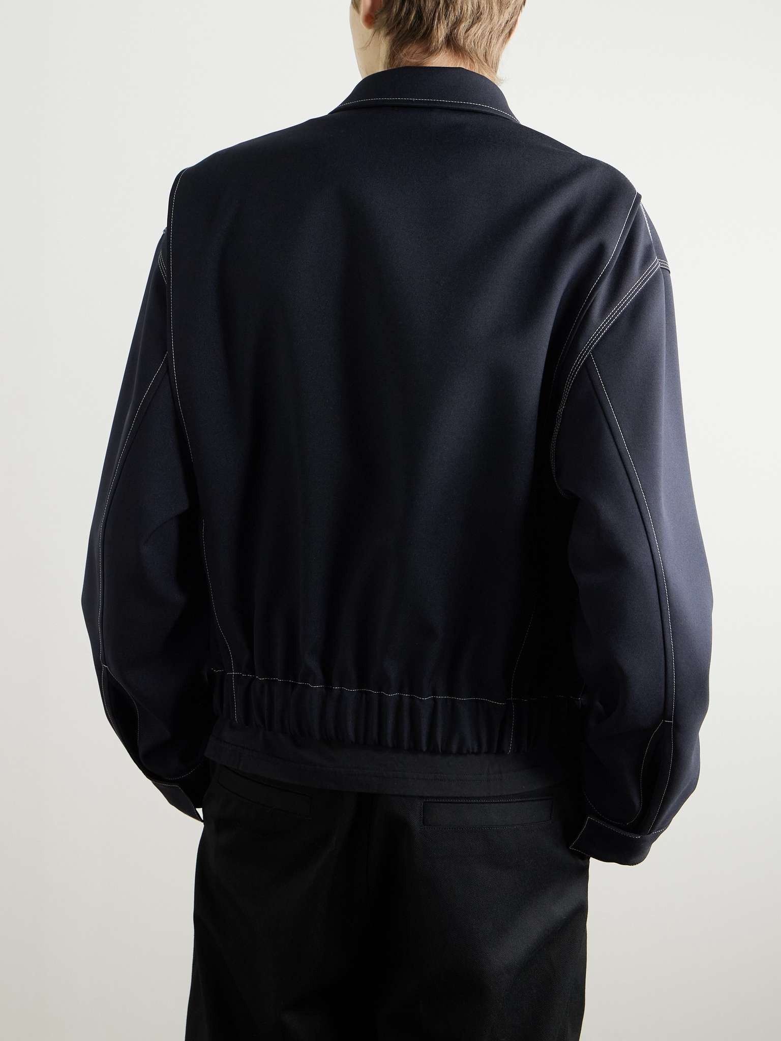 Jil Sander o1loc1c0426 Recycled Gabardine Blouson Jacket in Black Size US L / EU 52-54 / 3 - 3 Thumbnail