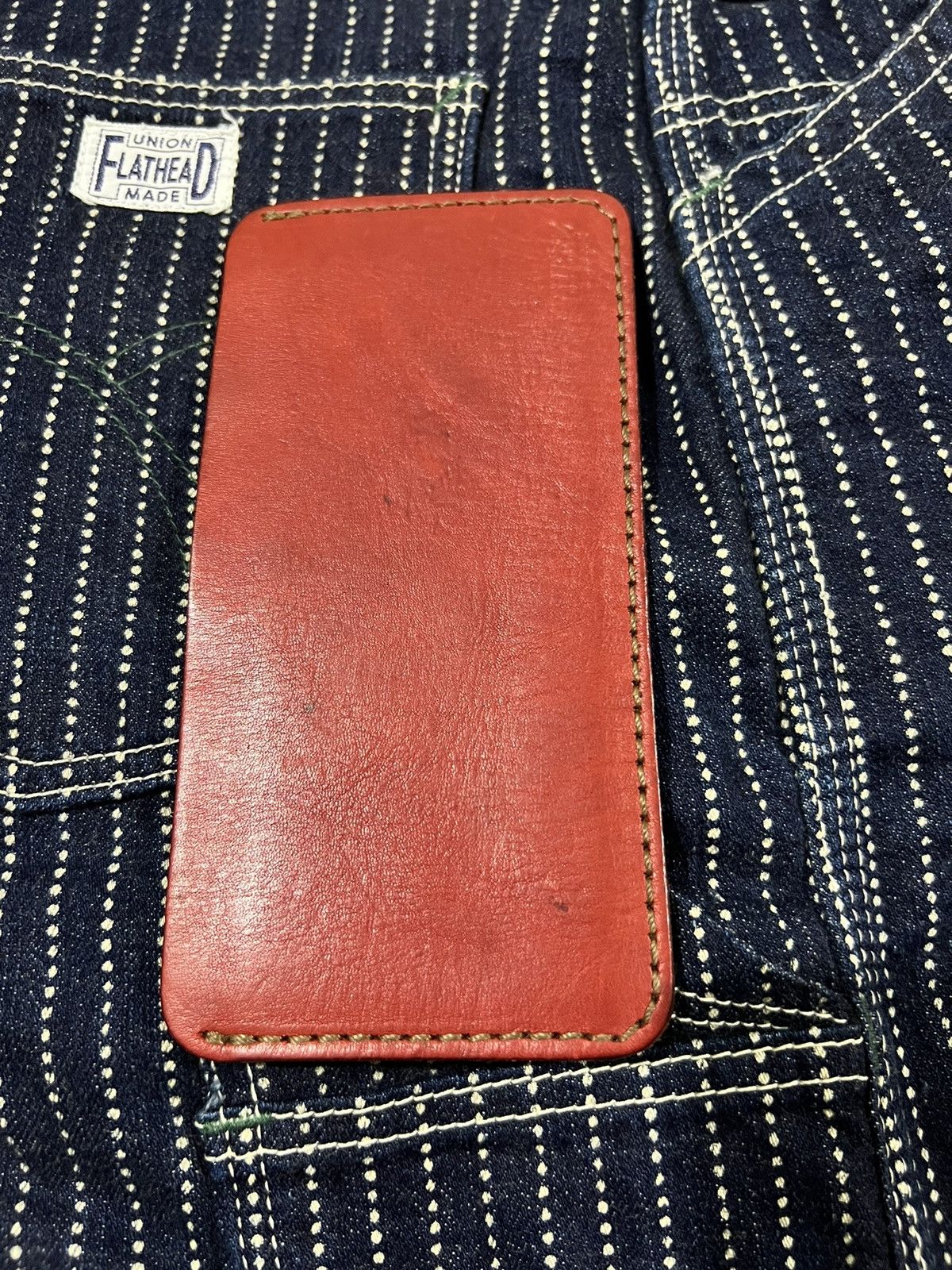 Genuine Leather × Pure Blue Japan × Redmoon Front Quarter Horse Leather Herz 🇯🇵 Money Slot Long Wallet Size ONE SIZE - 4 Thumbnail
