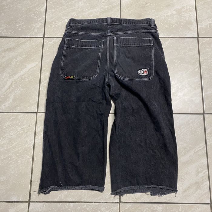 Jnco Crazy jnco twin canon black faded essential raver denim | Grailed