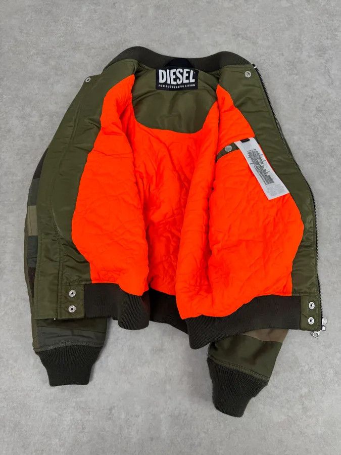 Diesel Diesel Khaki Camo Panel Bomber Jacket Size US L / EU 52-54 / 3 - 7 Thumbnail