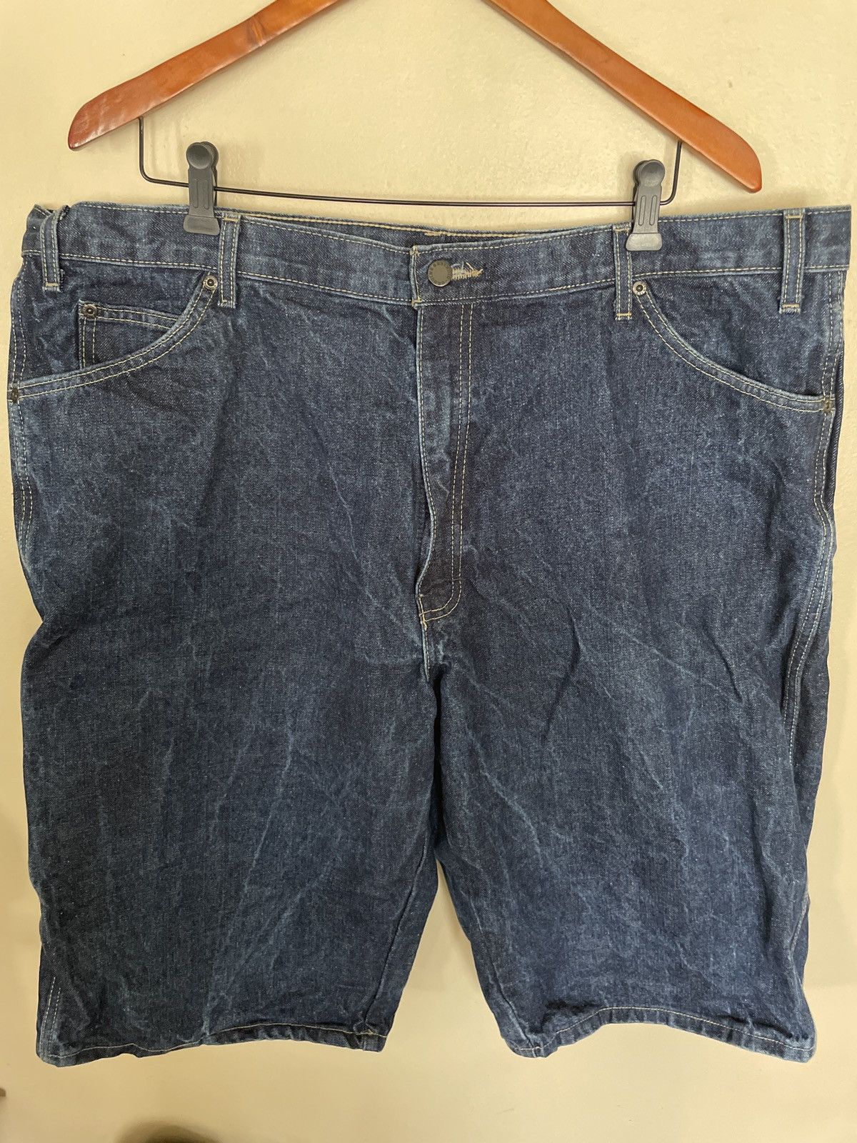 Dickies × Vintage Vintage Y2K Dickies Baggy Carpenter Denim Jorts Jean Shorts Size US 42 / EU 58 - 1 Thumbnail