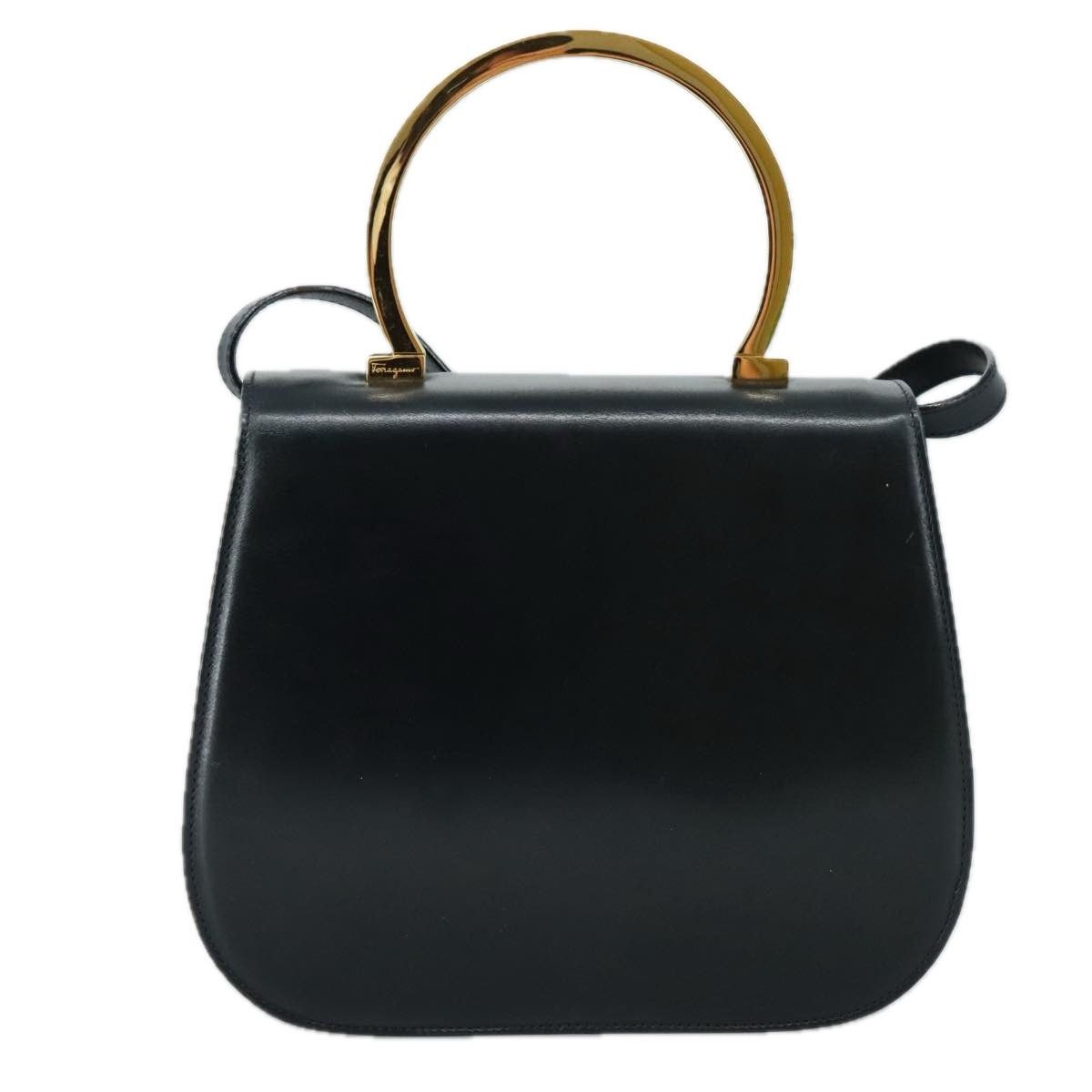 Salvatore Ferragamo Salvatore Ferragamo Hand Bag Leather Black Gold Size ONE SIZE - 3 Thumbnail