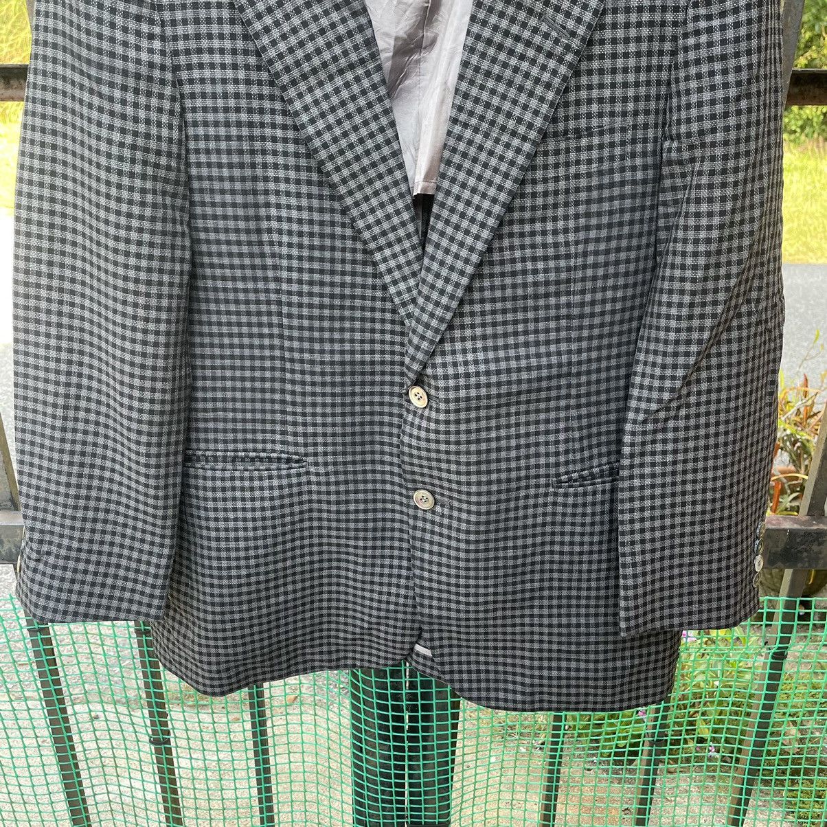 Burberry ❤️Authentic❤️Vintage Burberrys Checkerd Suit Coat Blazer Size US M / EU 48-50 / 2 - 3 Thumbnail
