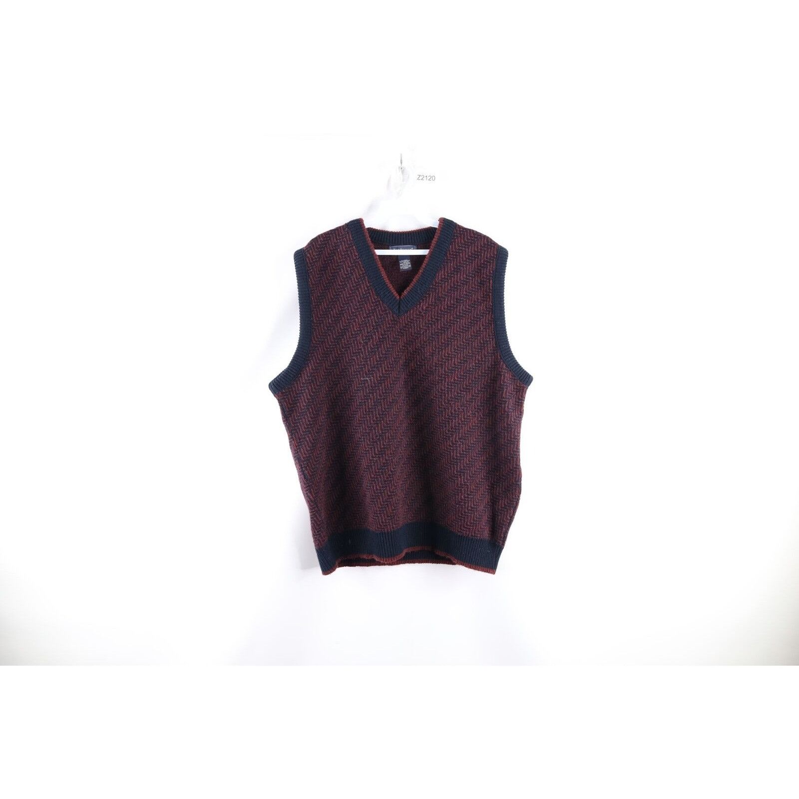 Vintage Vintage 90s Dapper Streetwear Striped Knit Sweater Vest Size US XL / EU 56 / 4 - 1 Thumbnail