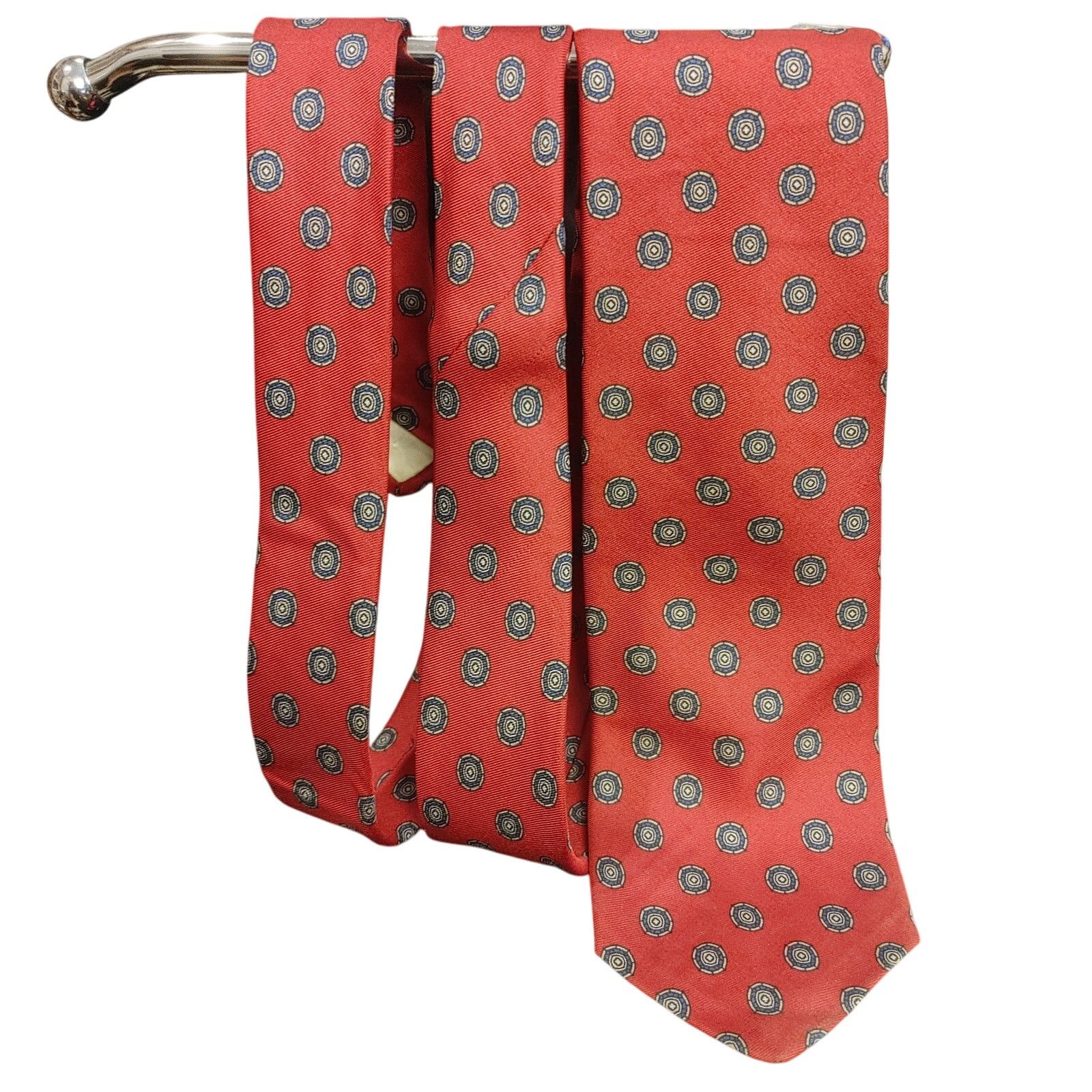 Brooks Brothers Brooks Brothers Men's OS Silk Red/Gold Polka Dot Tie Size ONE SIZE - 1 Thumbnail