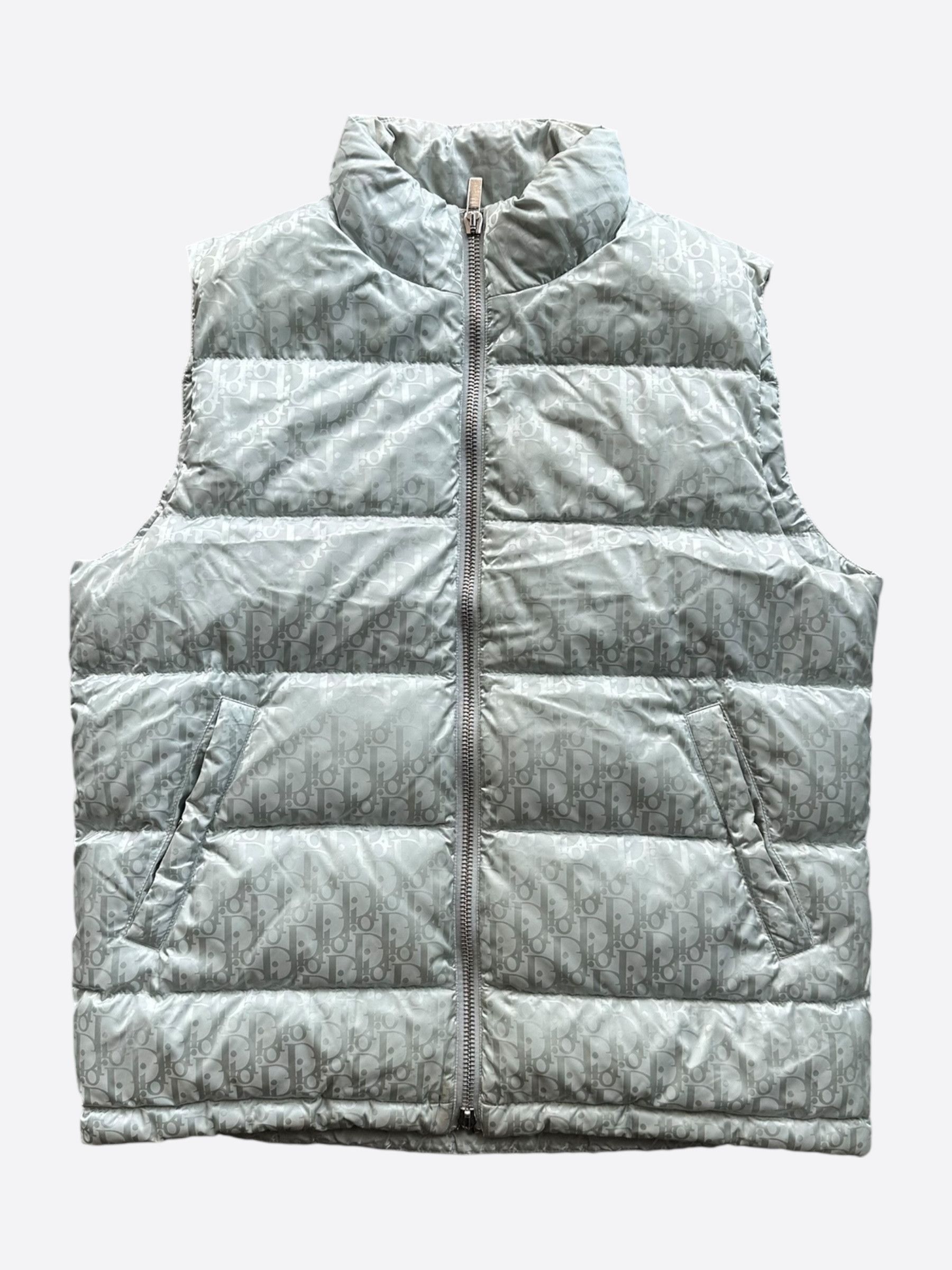Dior Dior Silver Oblique Puffer Vest Size US XL / EU 56 / 4 - 1 Thumbnail
