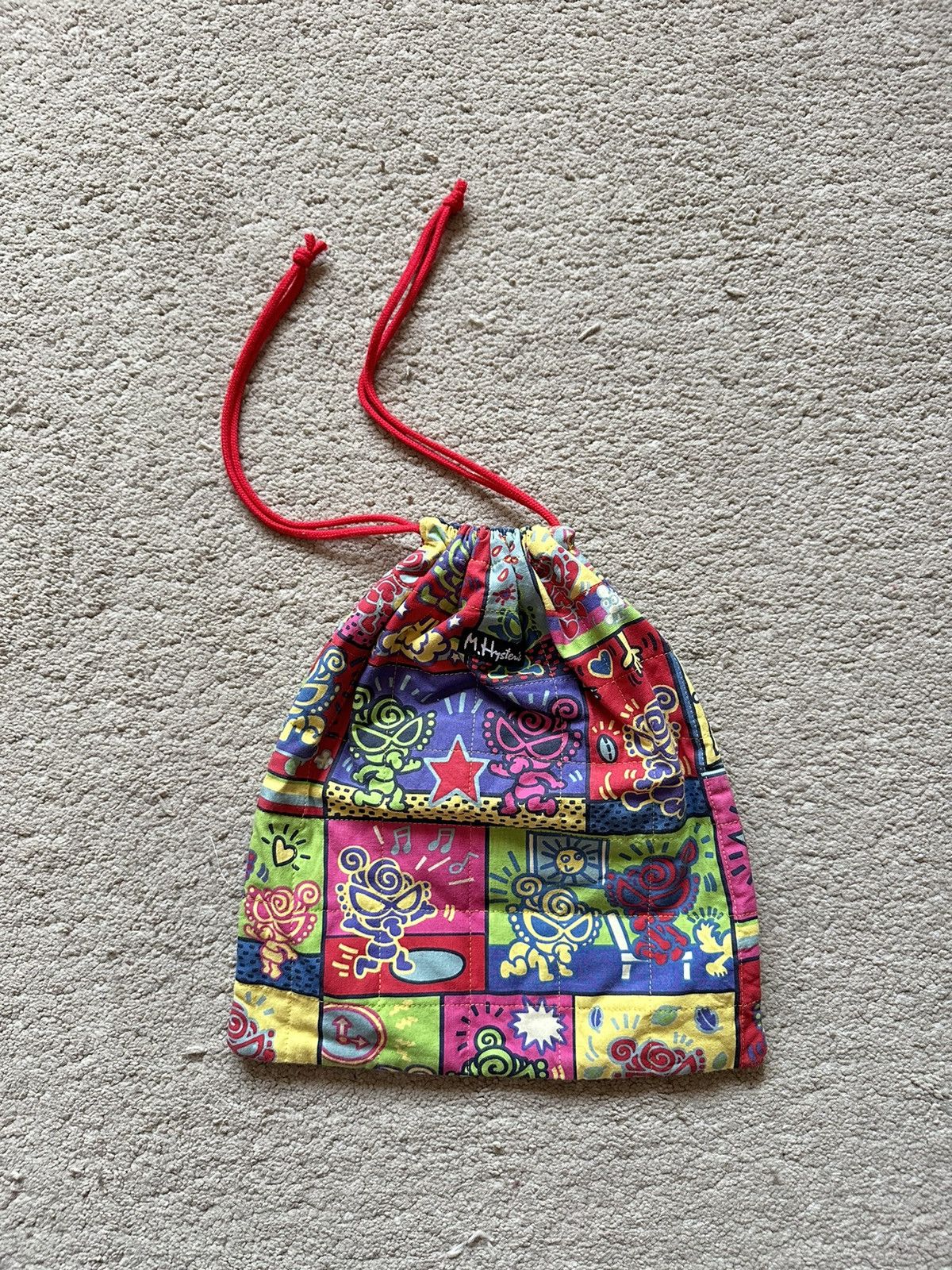 Hysteric Glamour 1990s Hysteric glamour Keith Harring Pop Art Drawstring Bag Size ONE SIZE - 6 Thumbnail