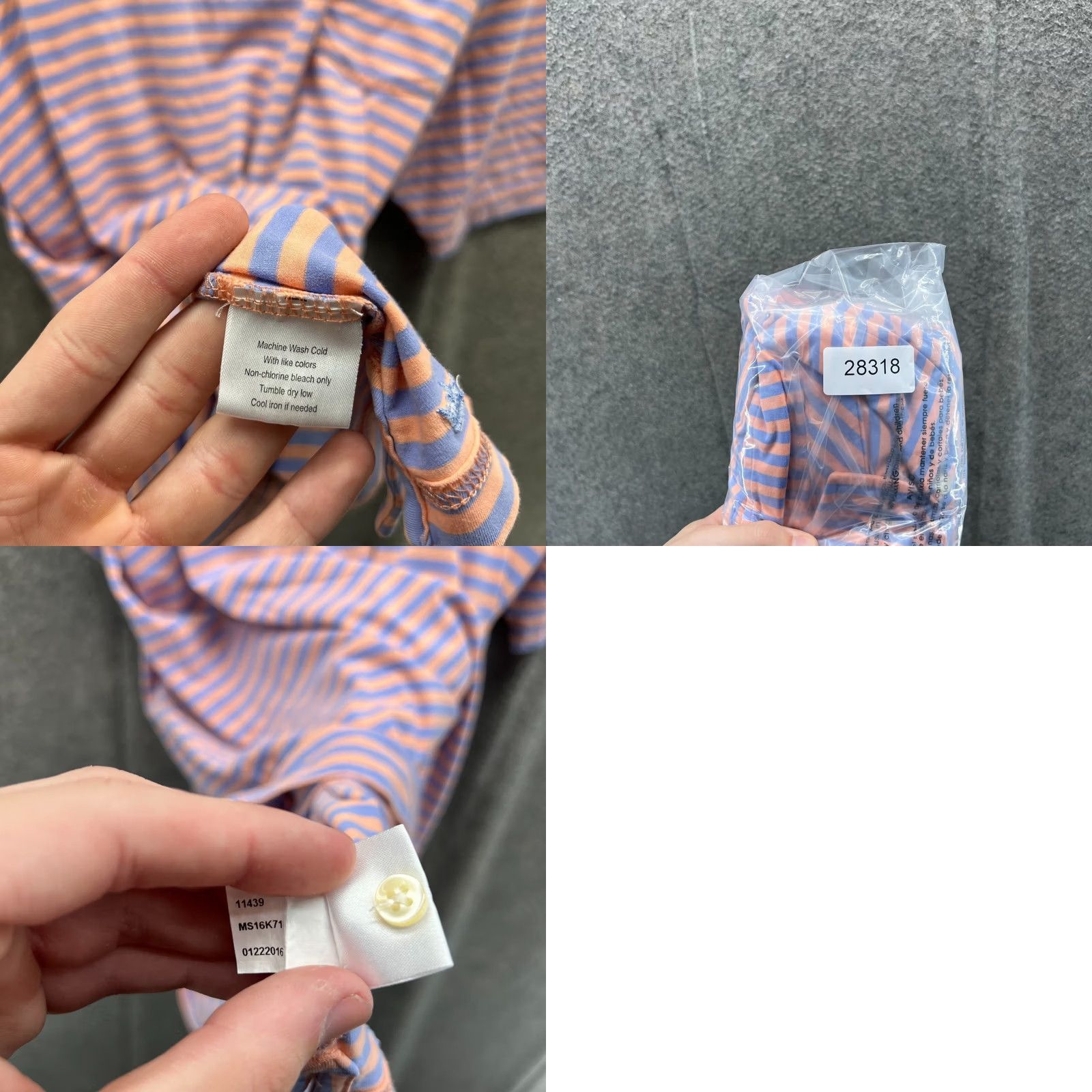Peter Millar VINTAGE? No — Peter Millar Polo Shirt Mens XL Pink Blue Striped Seaside Preppy Golf Stretch Size US XL / EU 56 / 4 - 9 Thumbnail