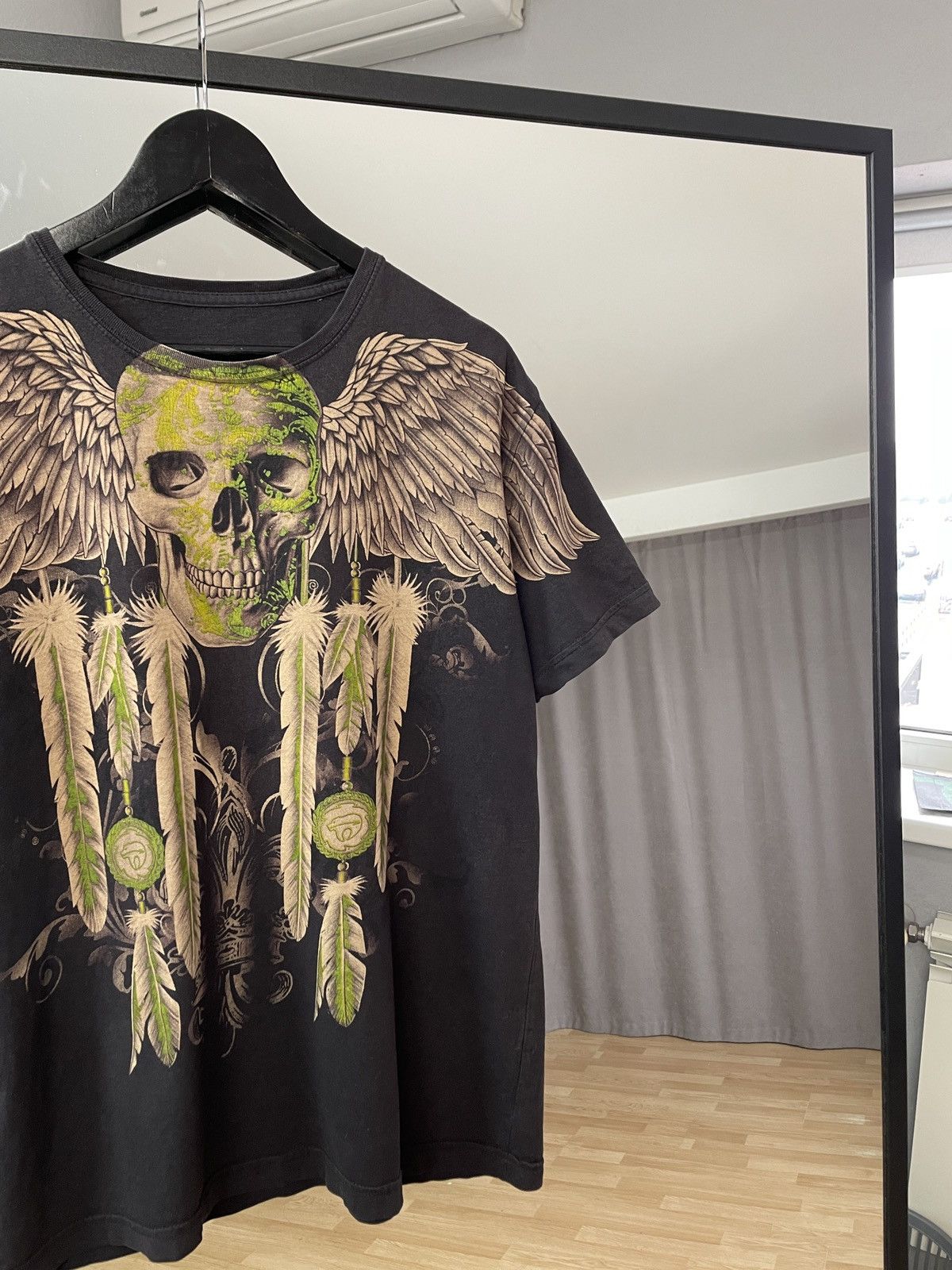 Ed Hardy × Vintage Vintage Y2K Affliction Over Printed Tee Skull T-shirt Size US M / EU 48-50 / 2 - 3 Thumbnail