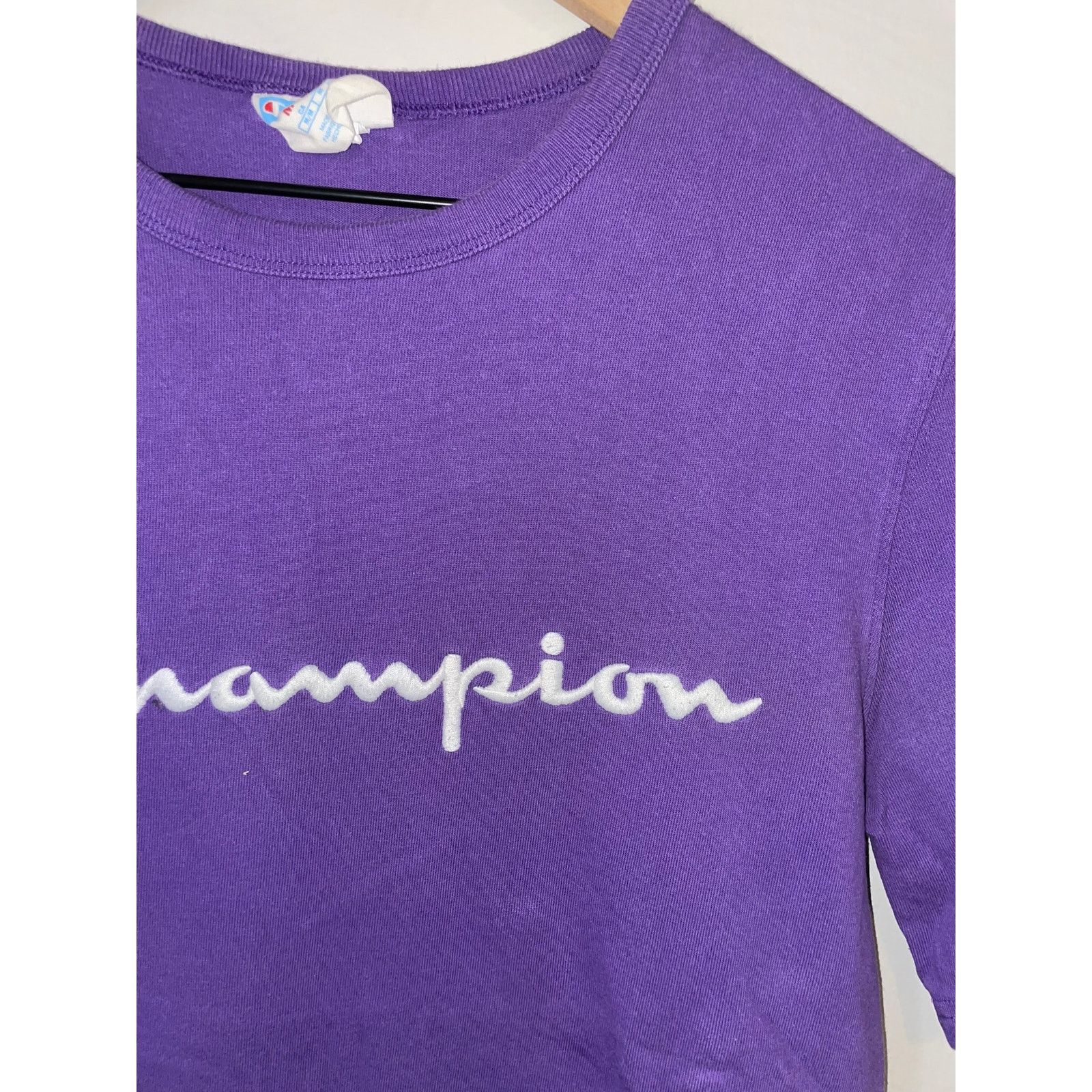 Champion Y2K Champion Purple Shirt Embrodery Logo Tee 2000s M Medium Size US M / EU 48-50 / 2 - 3 Thumbnail