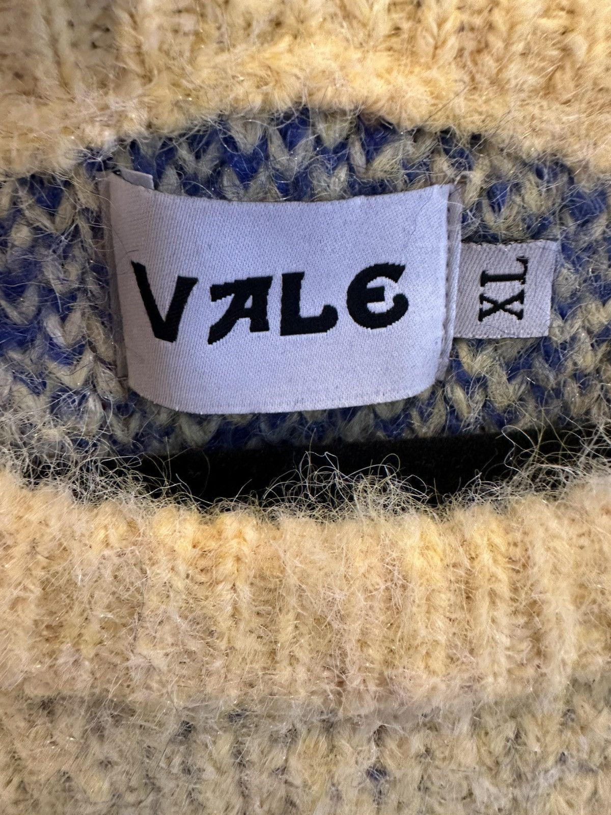 Vale Vale Mohair Sweater (blue/yellow) Size US XL / EU 56 / 4 - 3 Thumbnail
