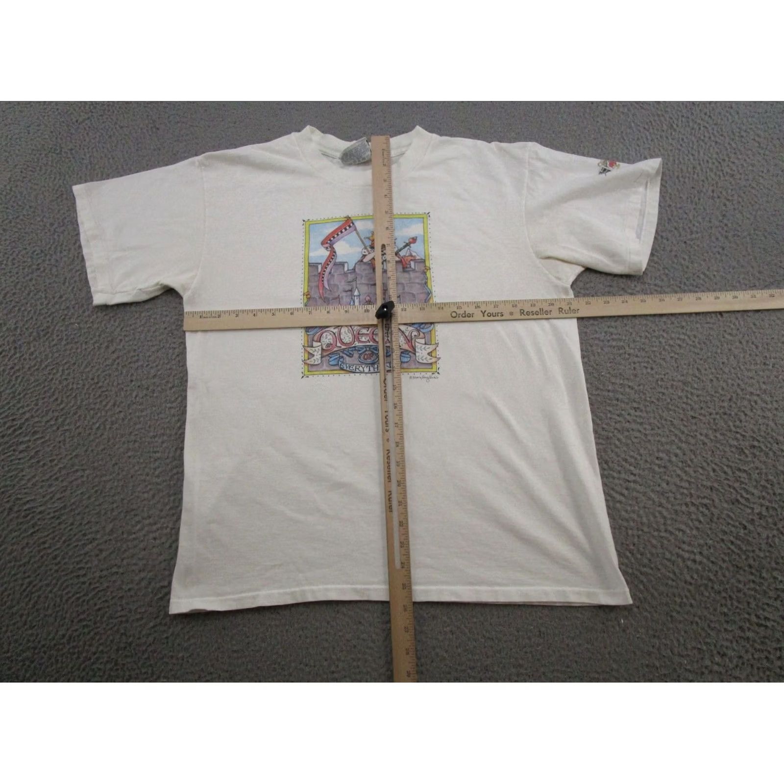 Stafford VINTAGE 90s The Queen Of Everything Mary Engelbreit Single Stitch Tee SZ L Read Size US L / EU 52-54 / 3 - 7 Thumbnail
