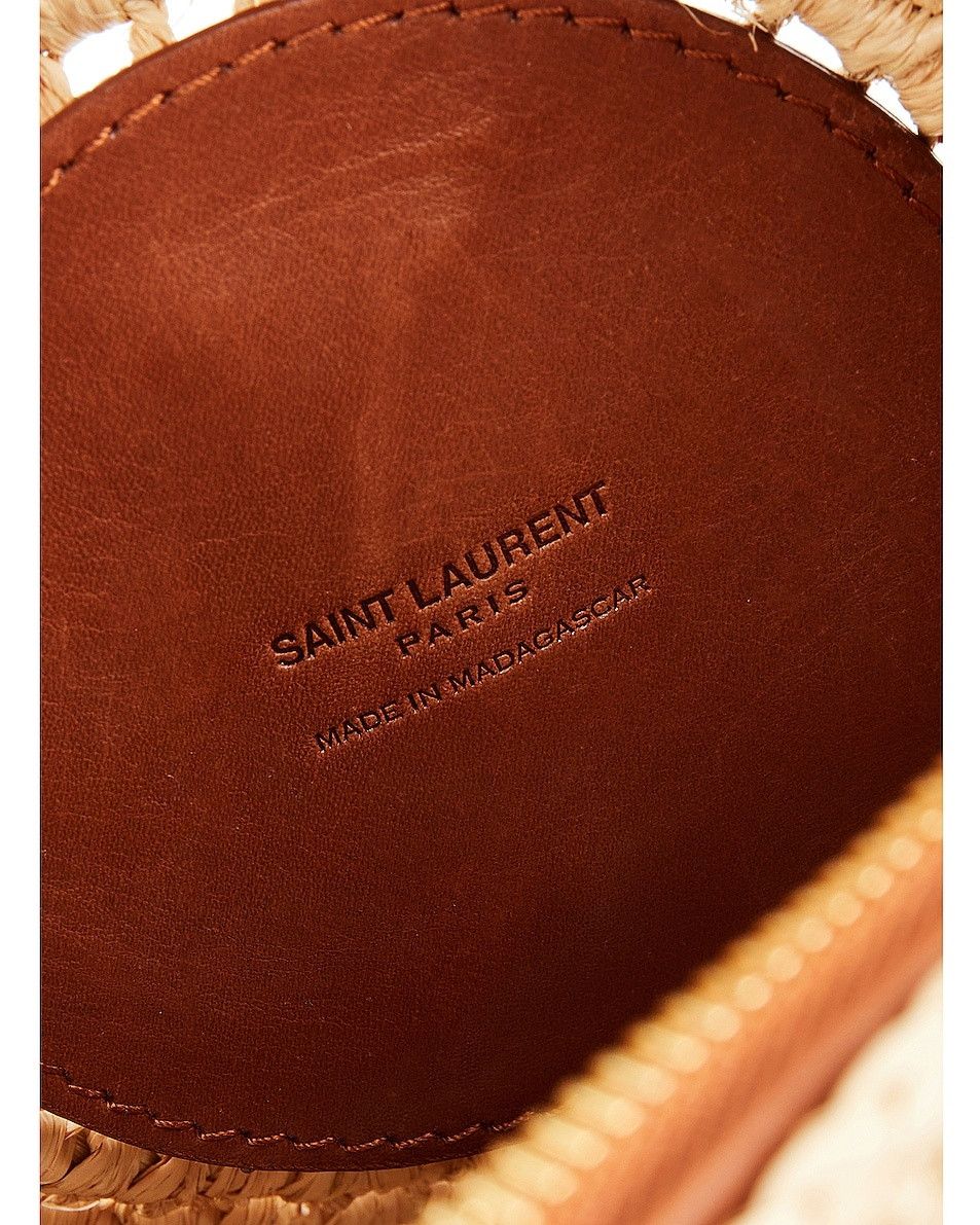 Saint Laurent Paris o1b1hav110525 744292 Size: OS / Round Bag in Raffia Leather Size ONE SIZE - 6 Thumbnail