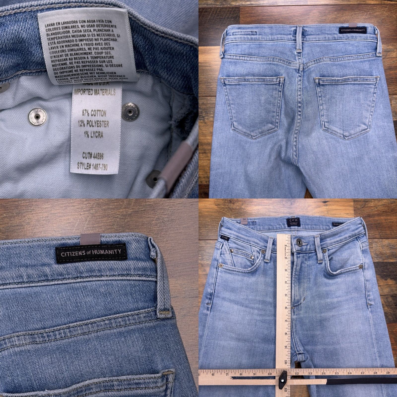 Citizens Of Humanity Citizens Of Humanity Jeans Rocket Crop High Rise Skinny 24 Blue Stretch Size 42" / US 20 - 8 Thumbnail